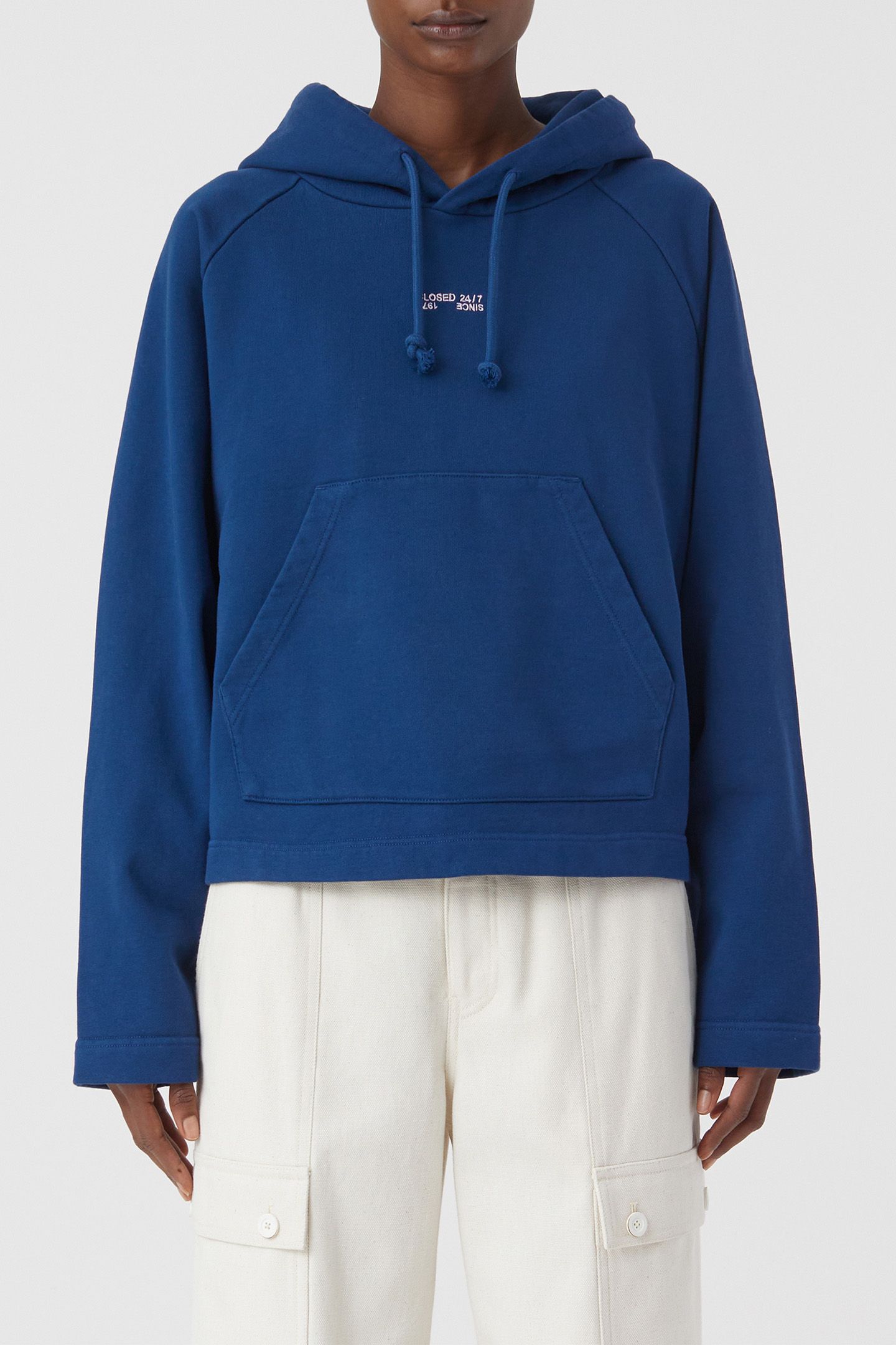 BOXY HOODIE T-SHIRTS INDIGO BLUE 1