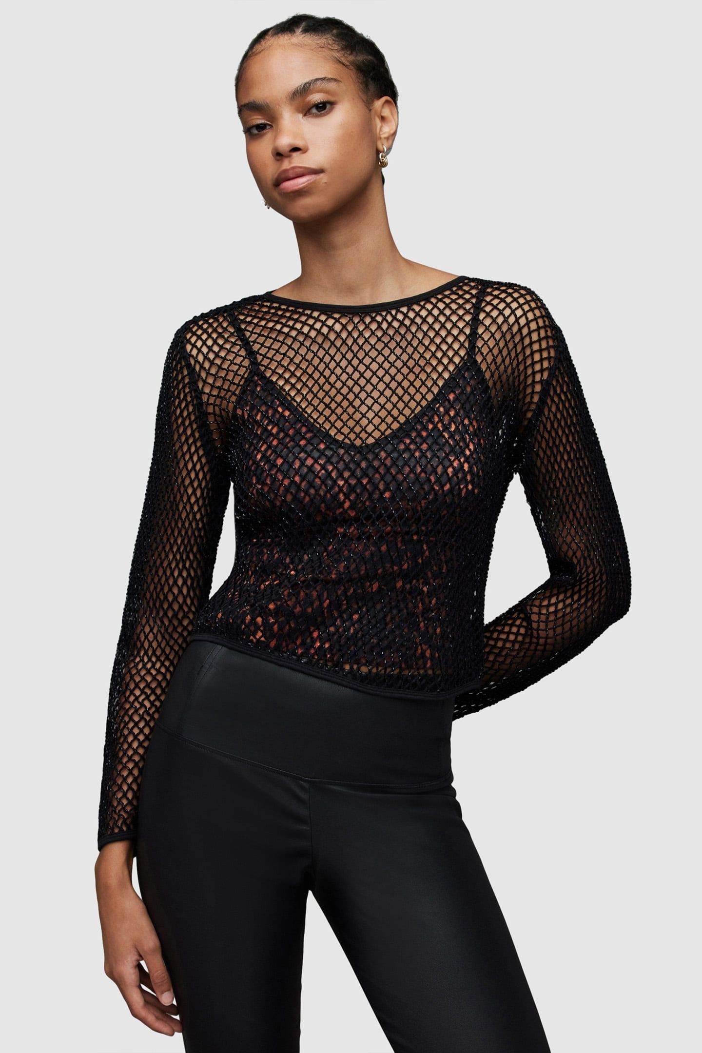 ROSALIE ANITA TOP BLACK/BROWN 1