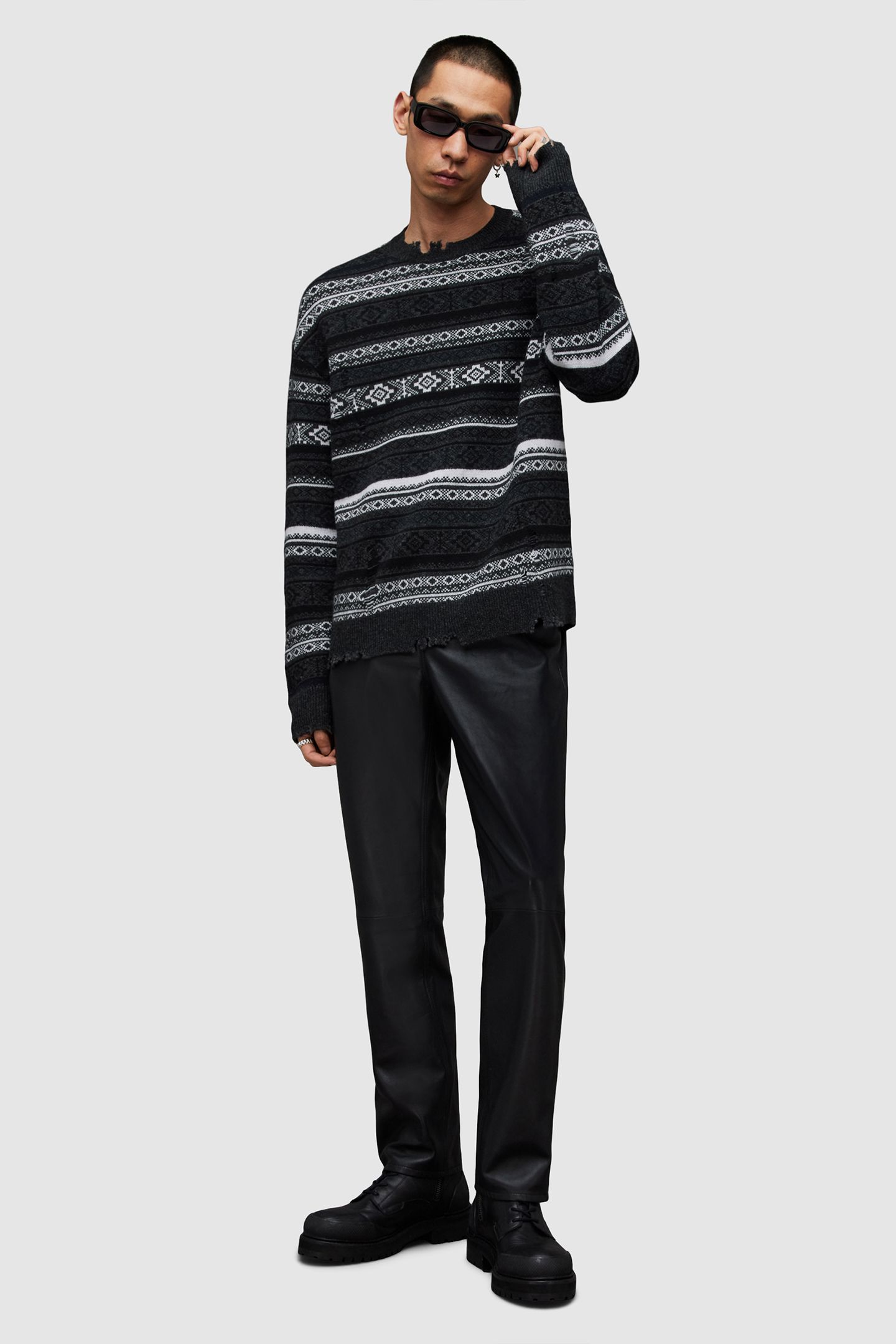 HALLDOR CREW CHARCOAL MARL 3