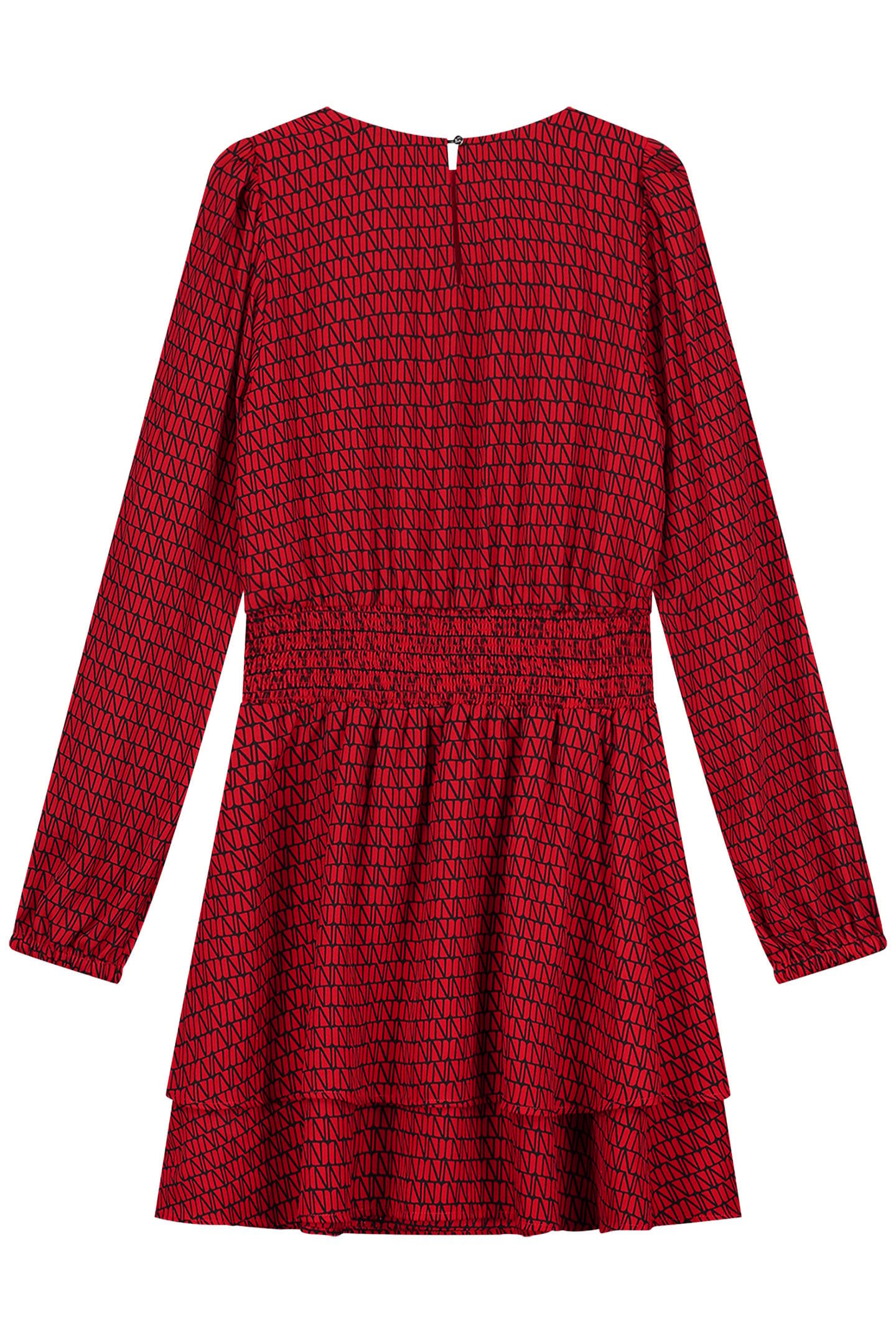 LEIGHTON LOGO DRESS RUBY RED 3