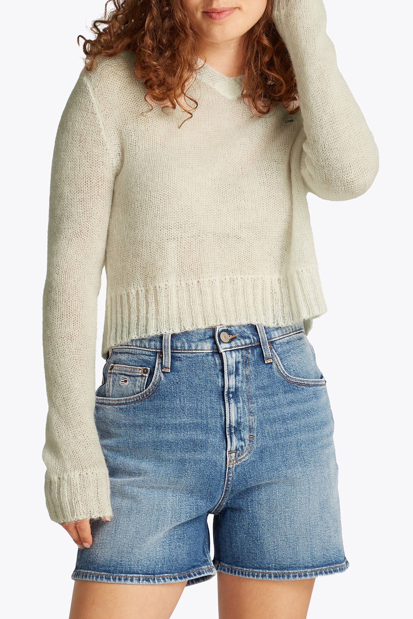 TJW REGULAR FIT V-NECK SWEATER ANCIENT WHITE 1