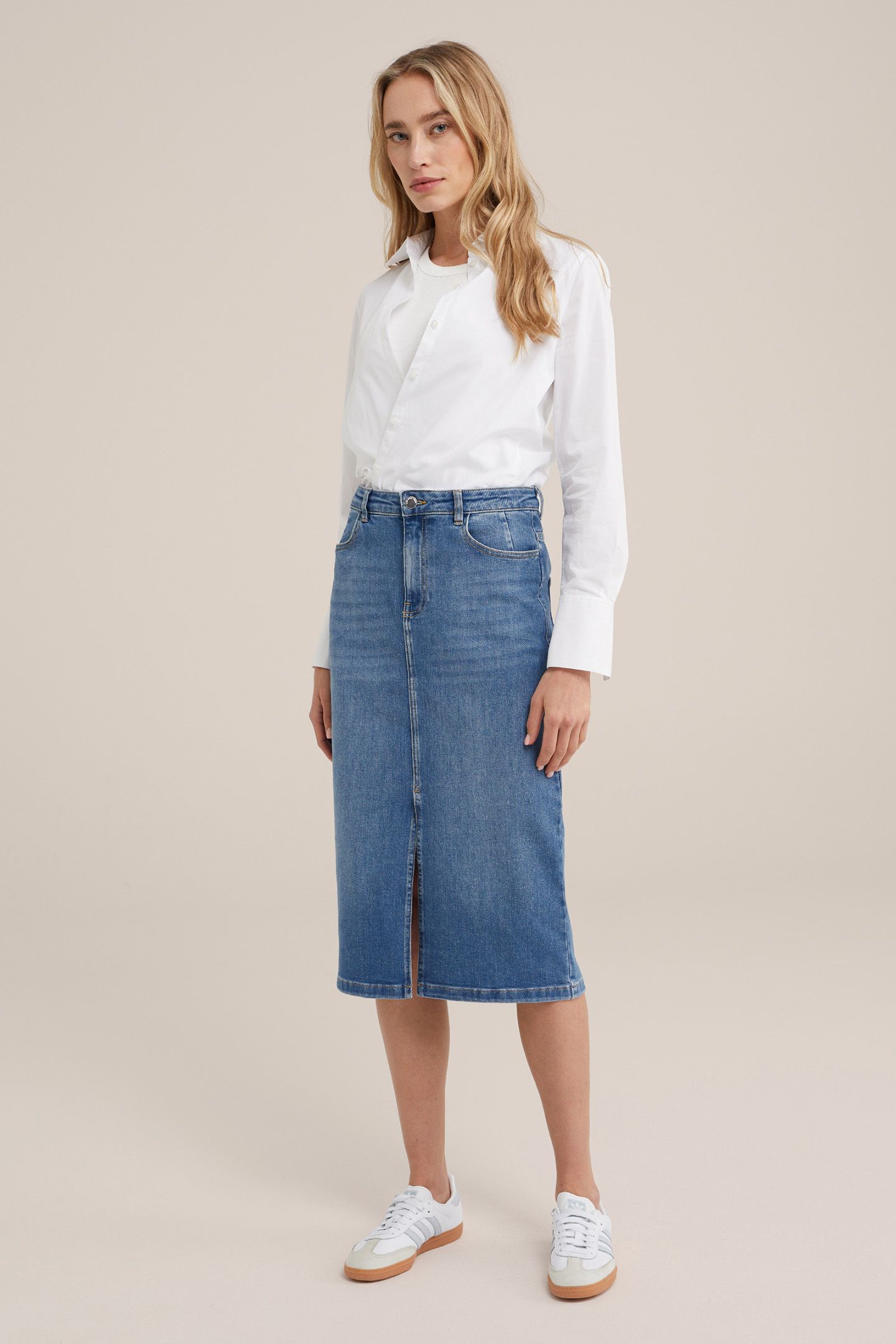 SKIRT MEDIUM LENGTH BLUE 3