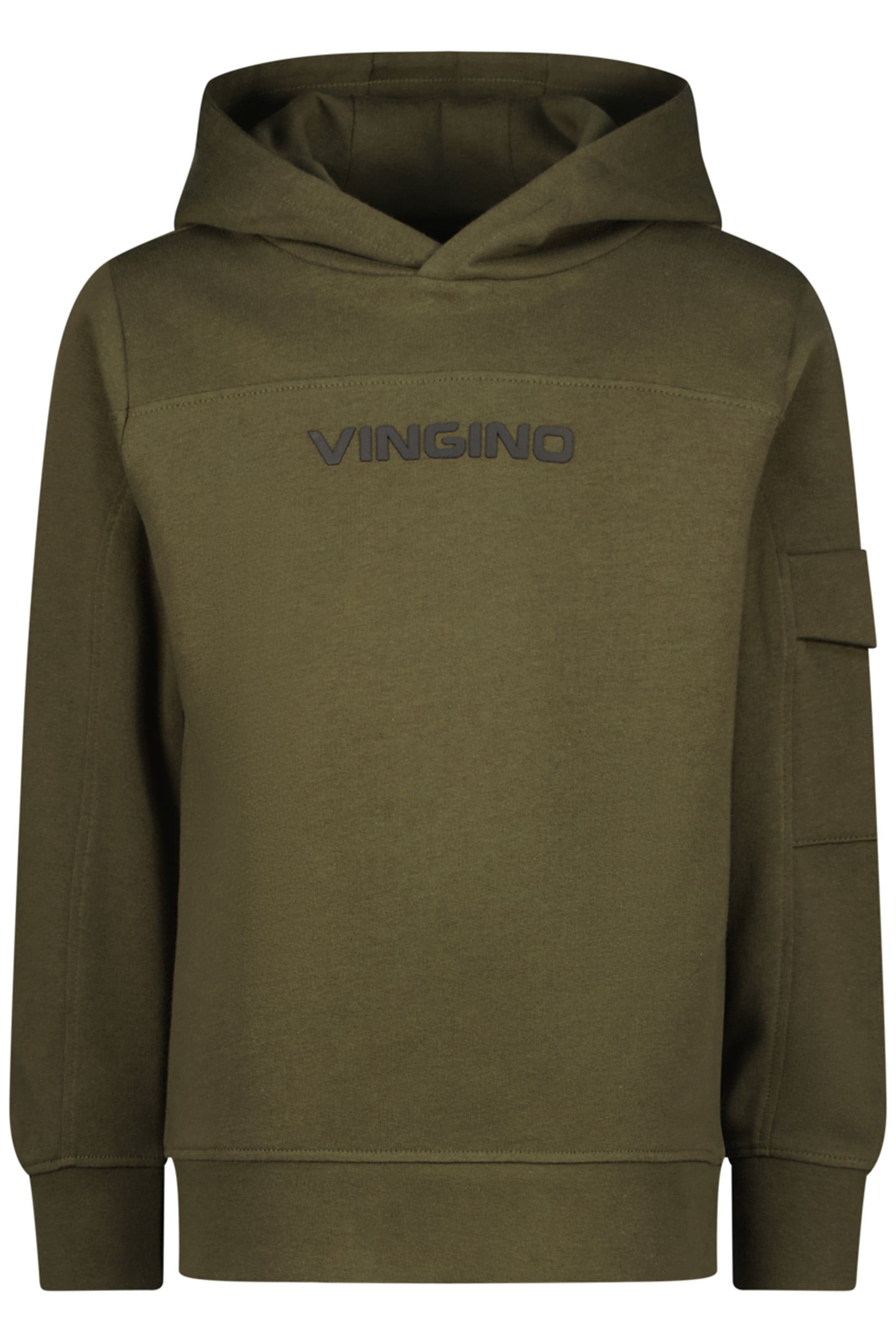 BOY'S NECKET HOODY ARMY GREEN 1