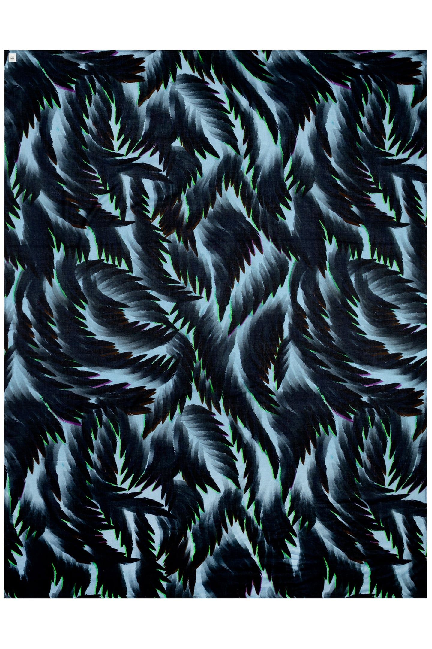 SHAWL - FEATHERS BLUE 3