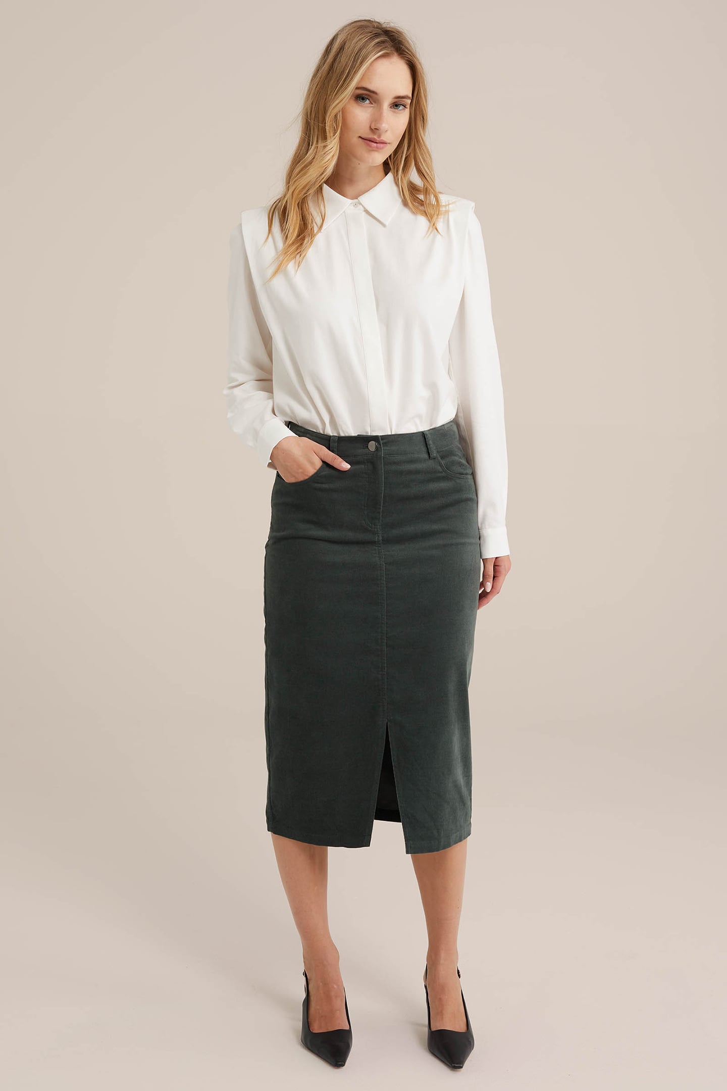 SKIRT PENCIL GREEN 3