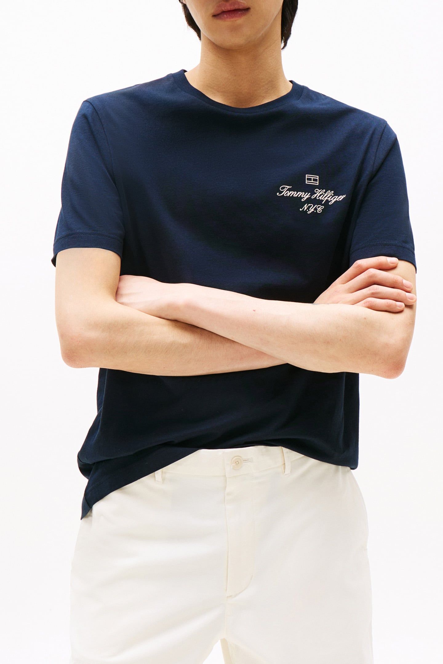 OUTLINE FLAG SCRIPT TEE REG FIT DESERT SKY BLUE 1