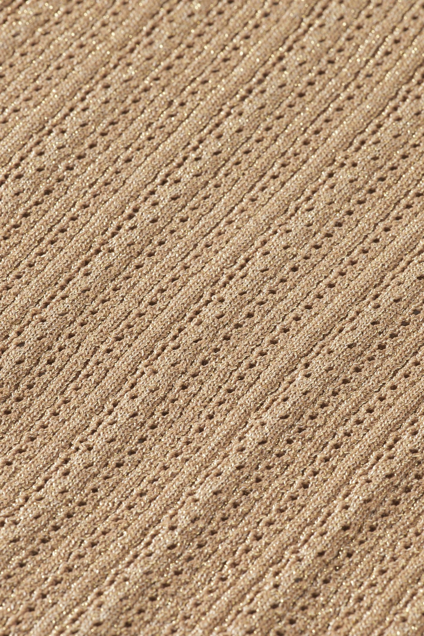 METALLIC POINTELLE FITTED PULLOVER GOLD 8