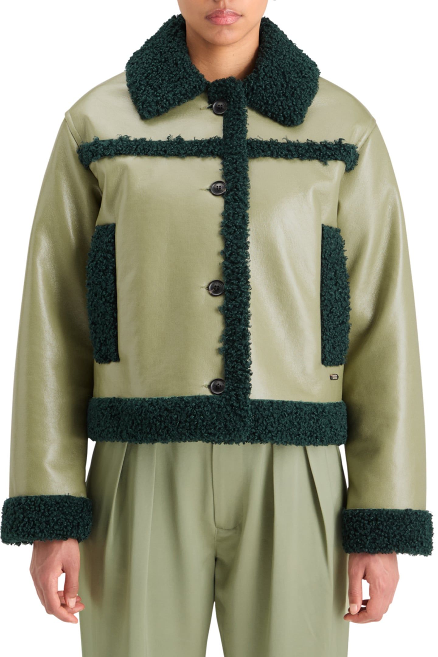 VINYL JACKET WASHED SAGE 1