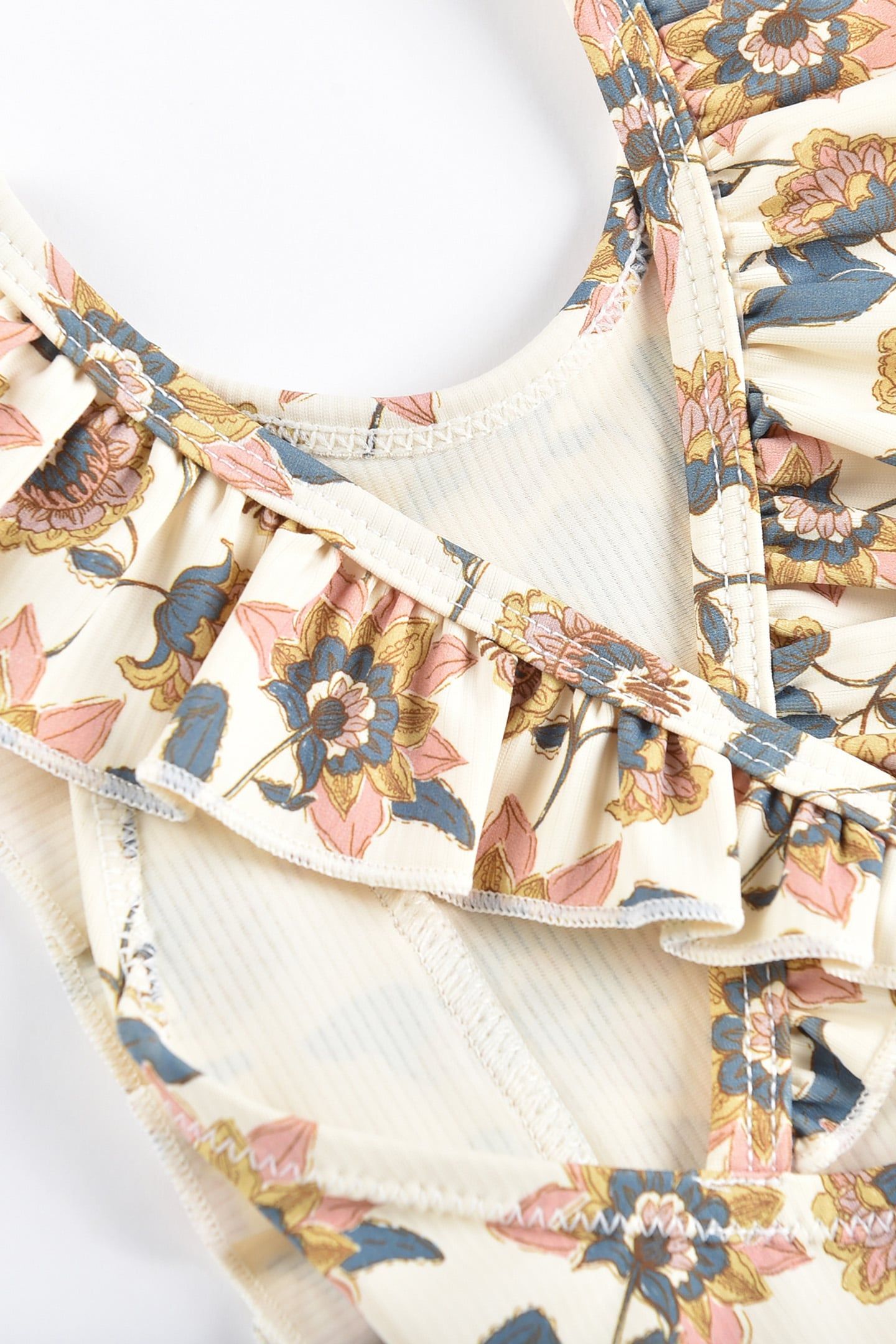 BATHING SUIT MOSILLOS CREAM FLOWERS 8
