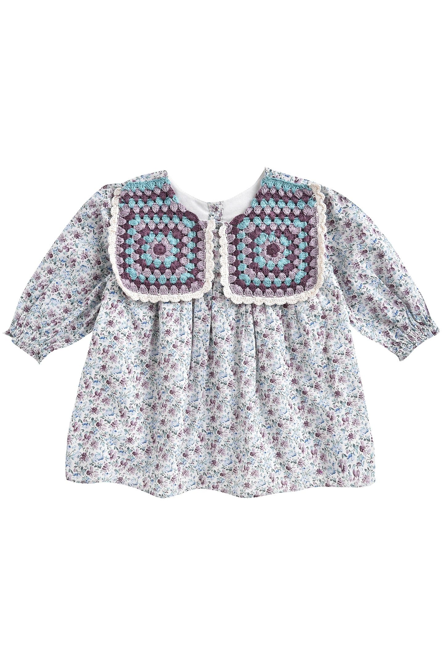 DRESS WARISE CREAM RETRO PANSY 2
