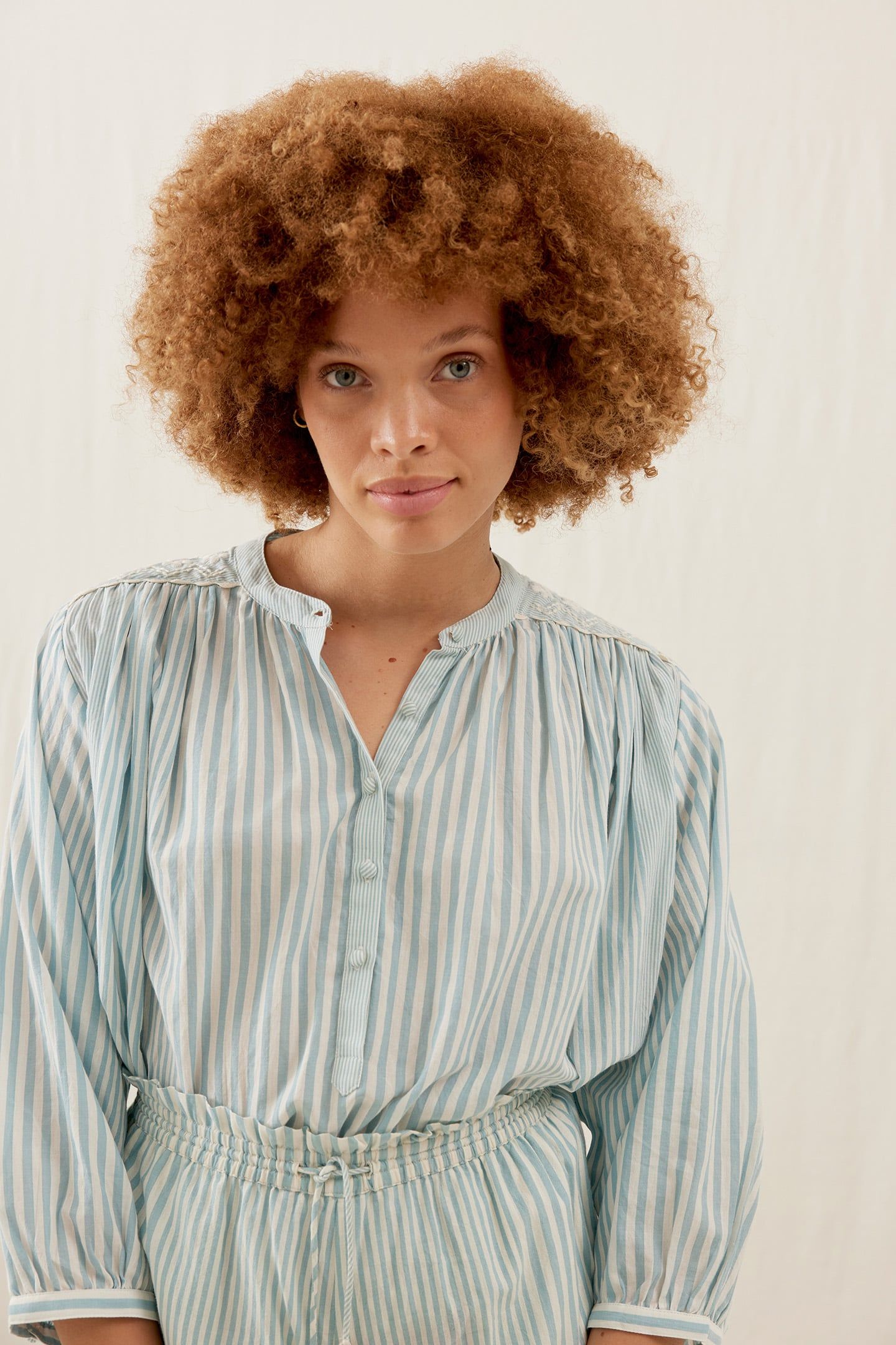 BLOUSE JEANNALI BLUE STRIPES 4