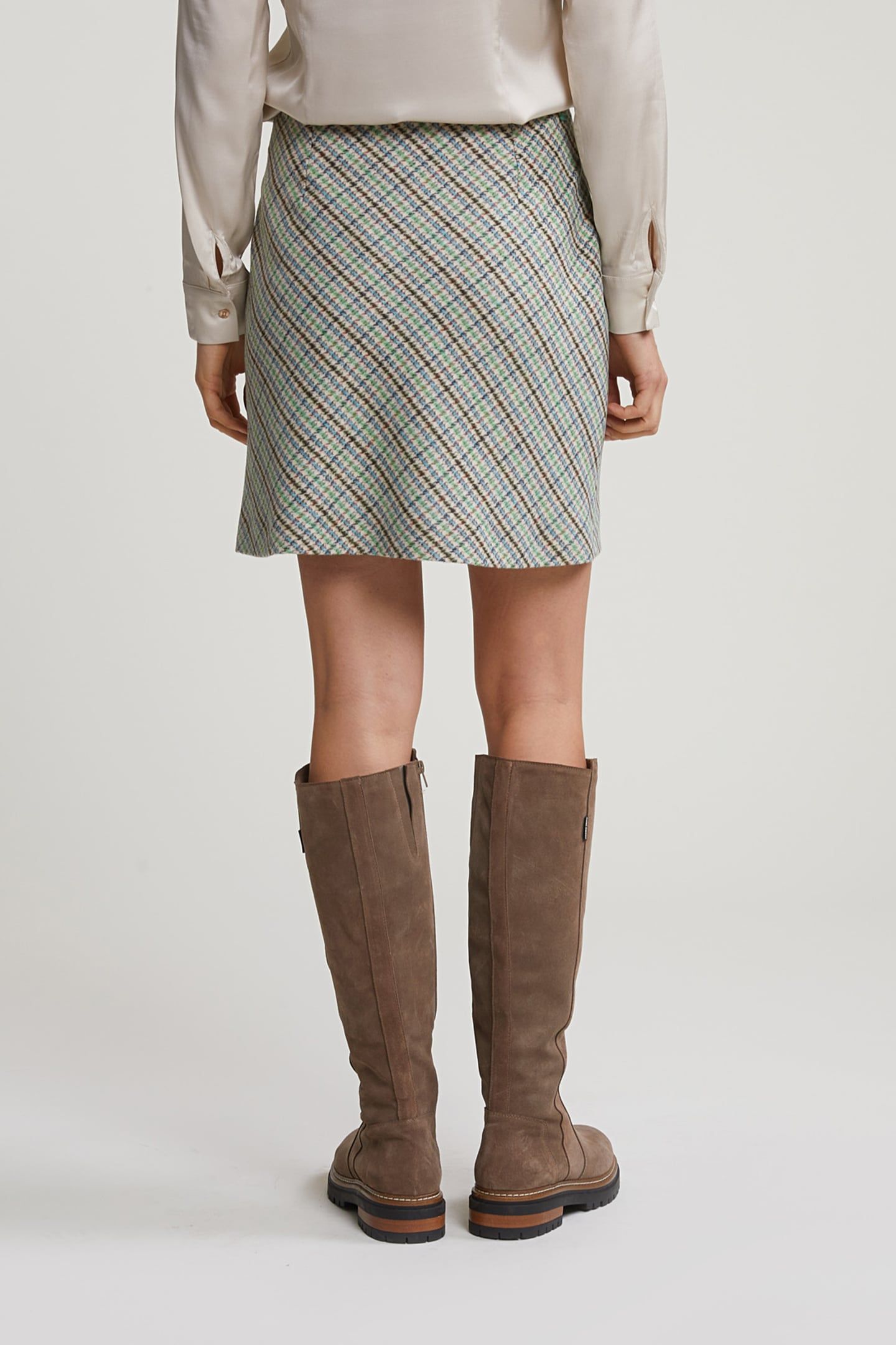 MULTI CHECKED SHORT SKIRT 2