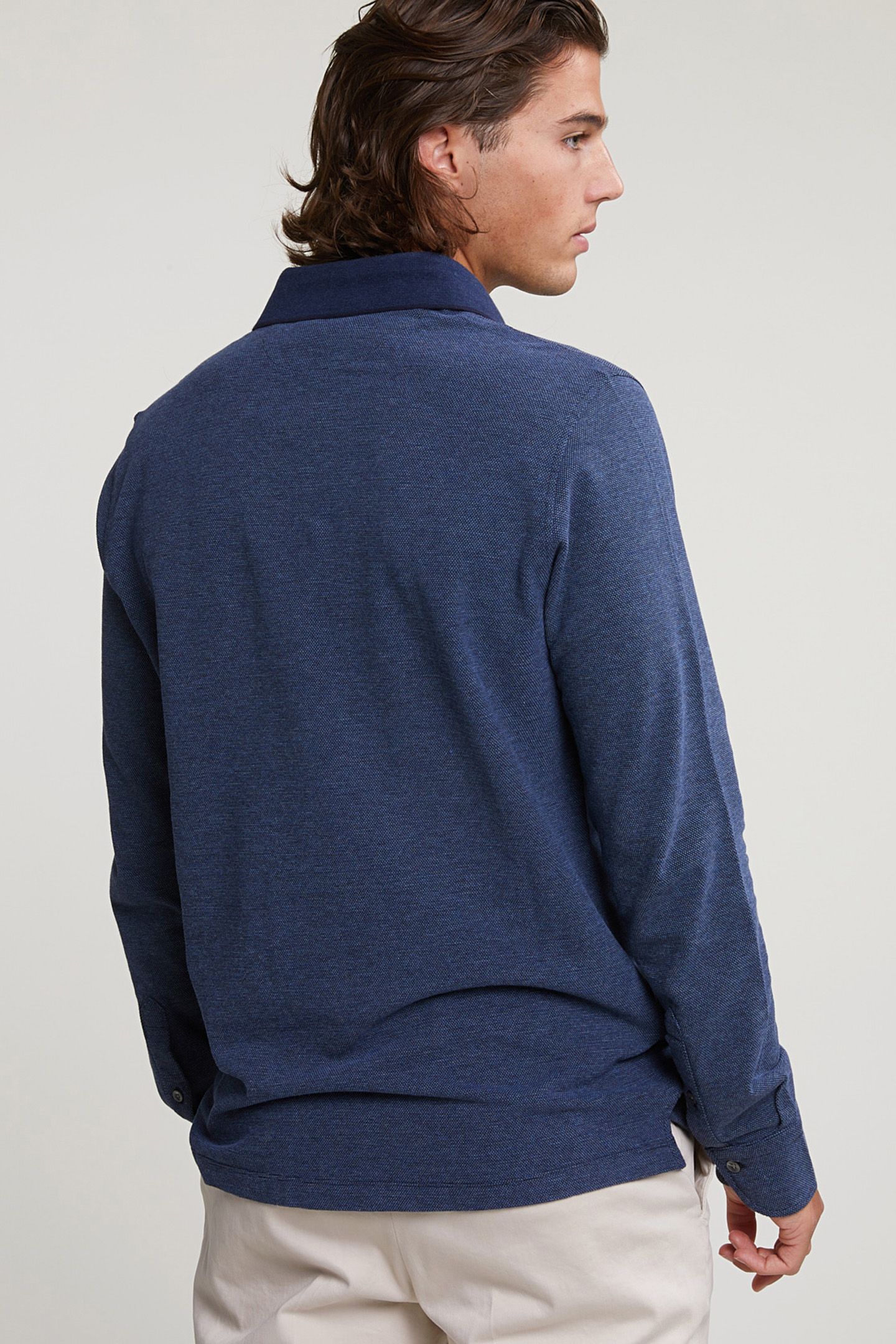 CUSTOM FIT COTTON POLO NAVY 2