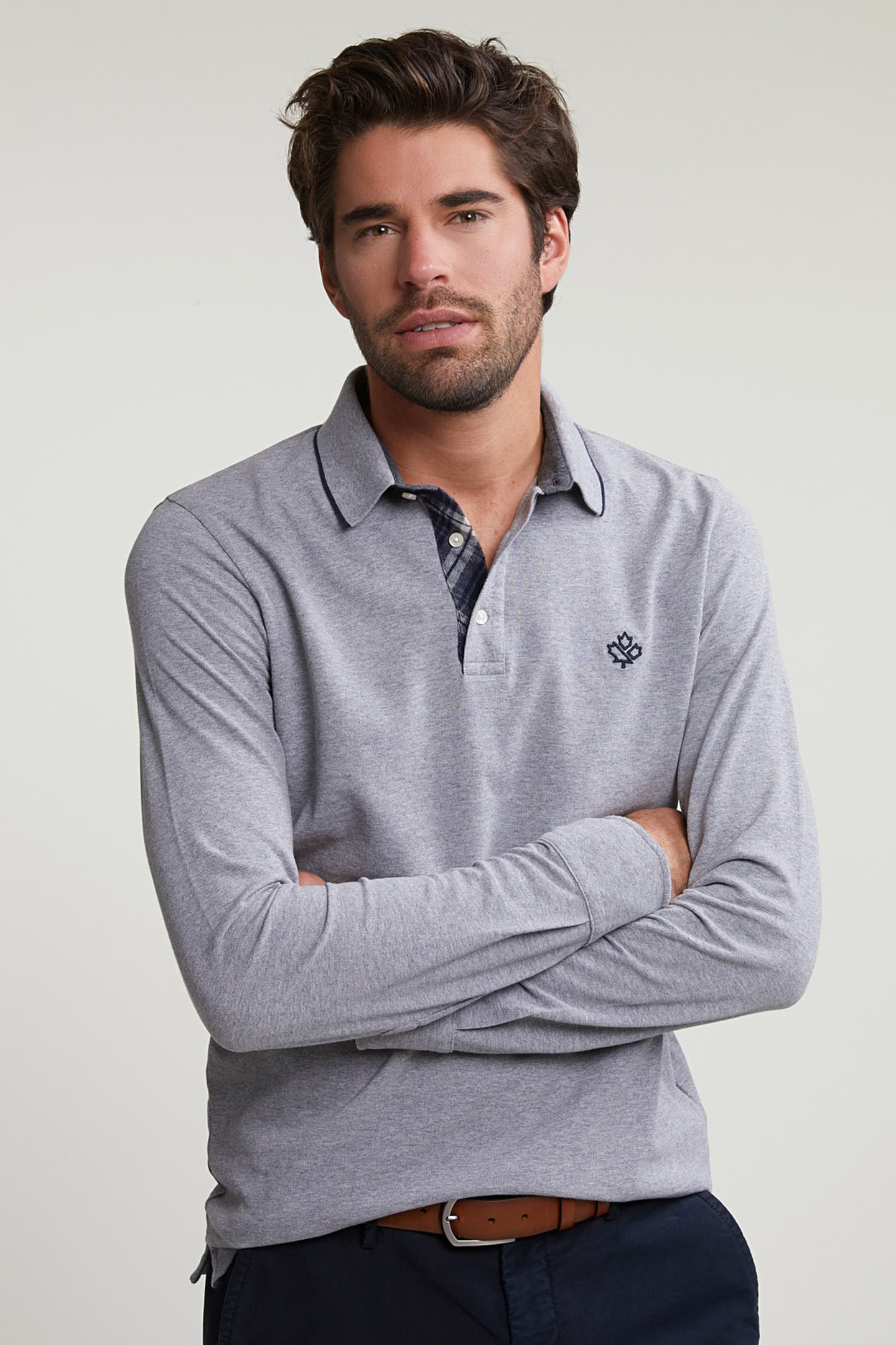 CUSTOM FIT COTTON POLO INOX MIX 1