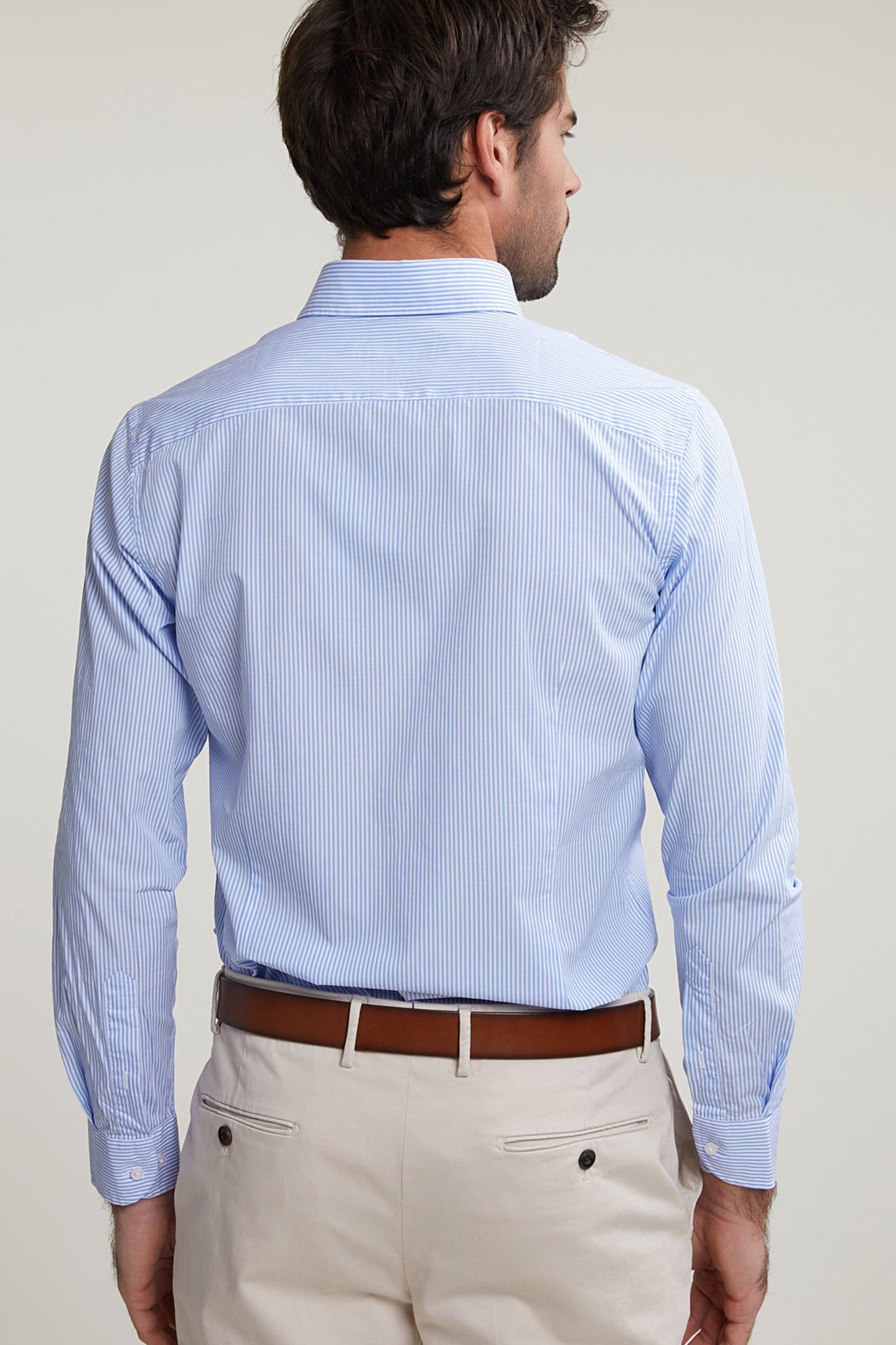 SLIM FIT STRIPED SHIRT WITH POCKET BLUE/WHITE 2