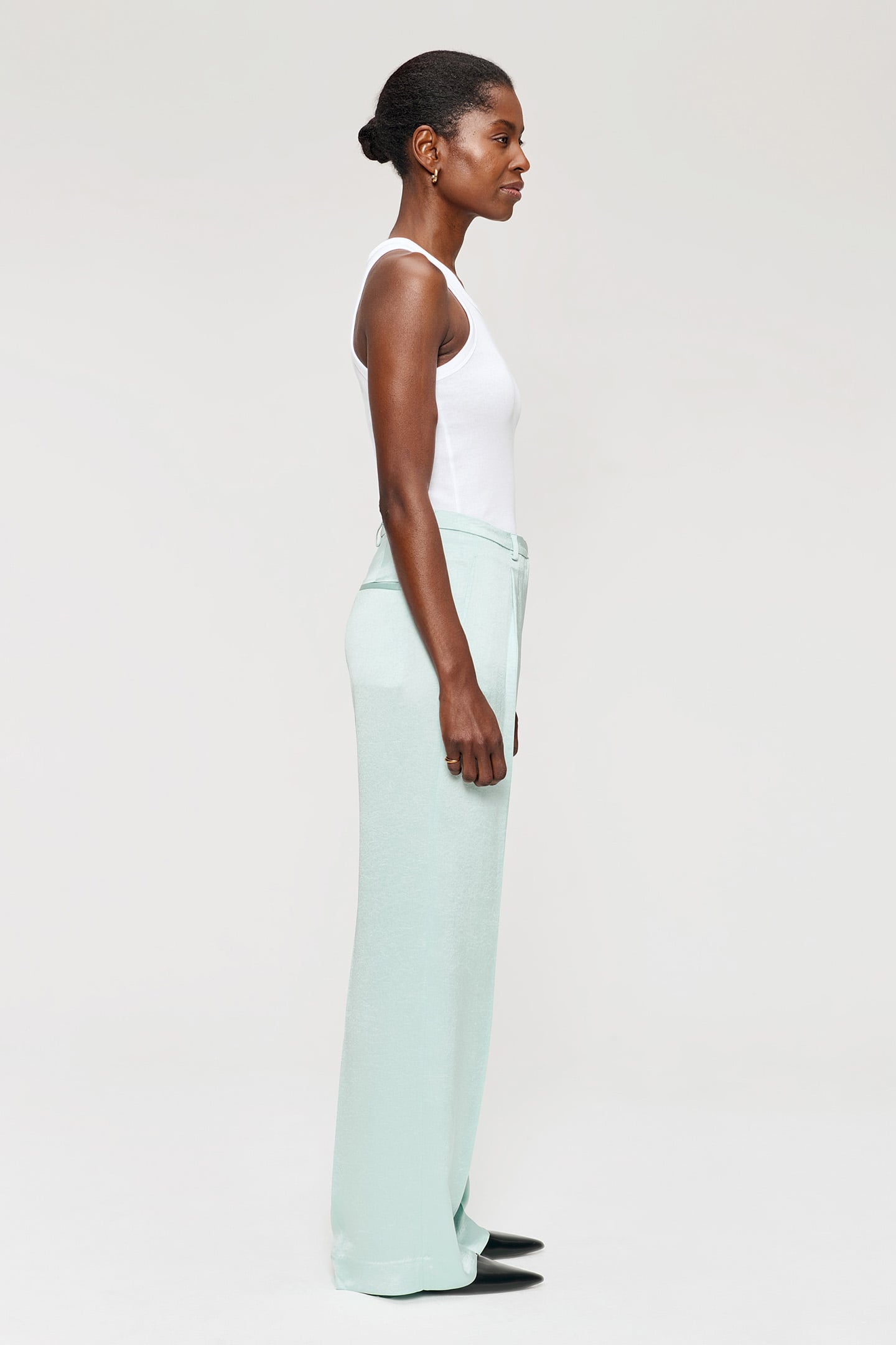 SATIN WIDE LEG PANTS ICE 3