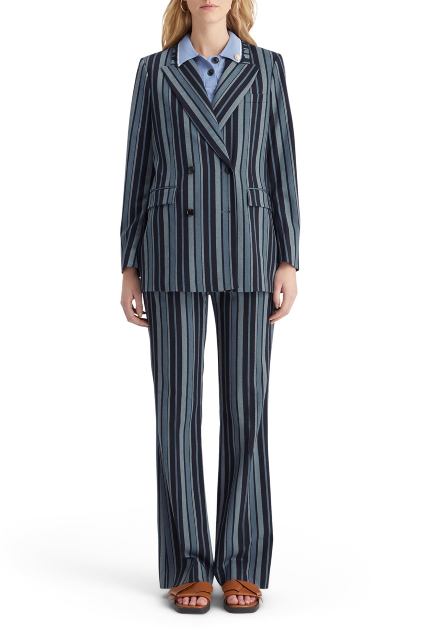 FITTED DB STRIPED BLAZER BLUE SCHOOL STRIPE 3
