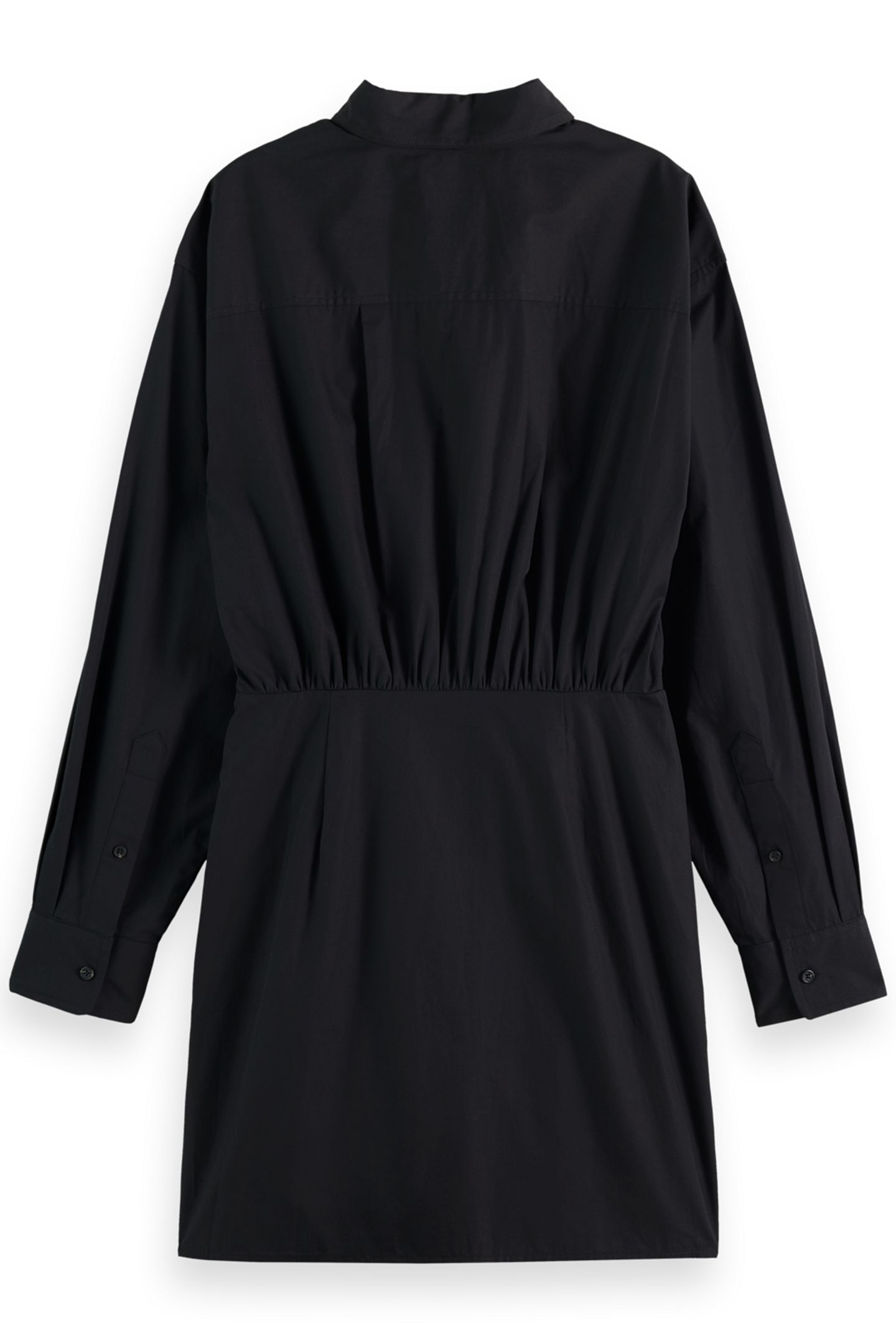 MINI POPLIN WRAP DRESS EVENING BLACK 2