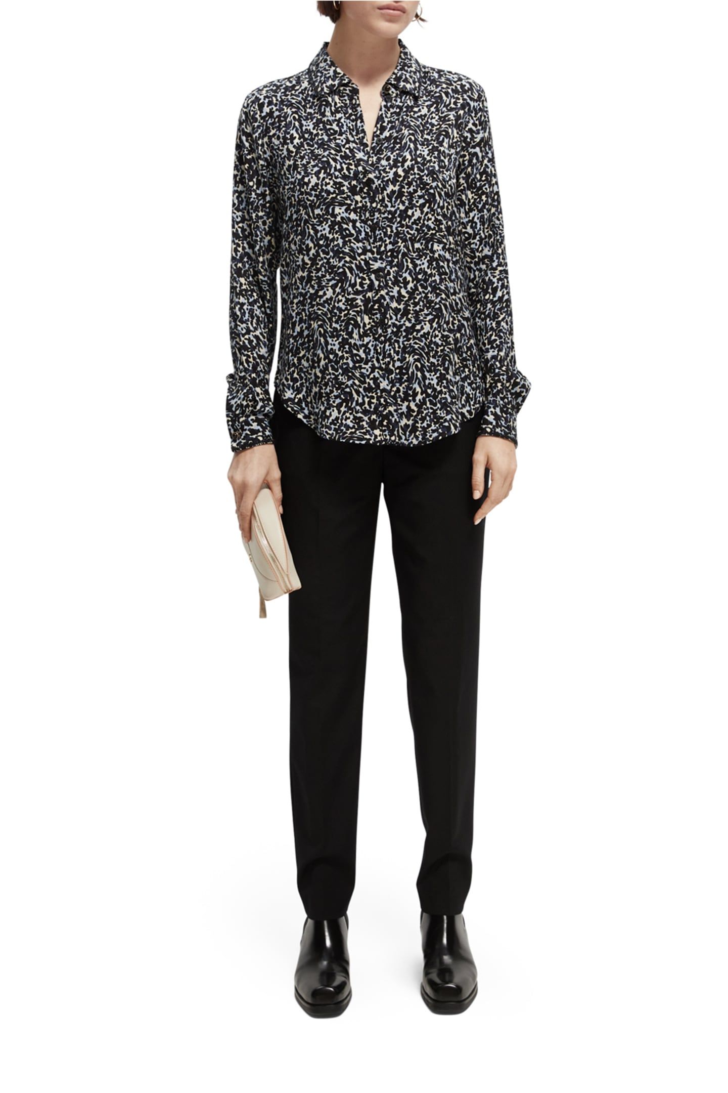 LOWRY - MID RISE SLIM TROUSERS BLACK 3