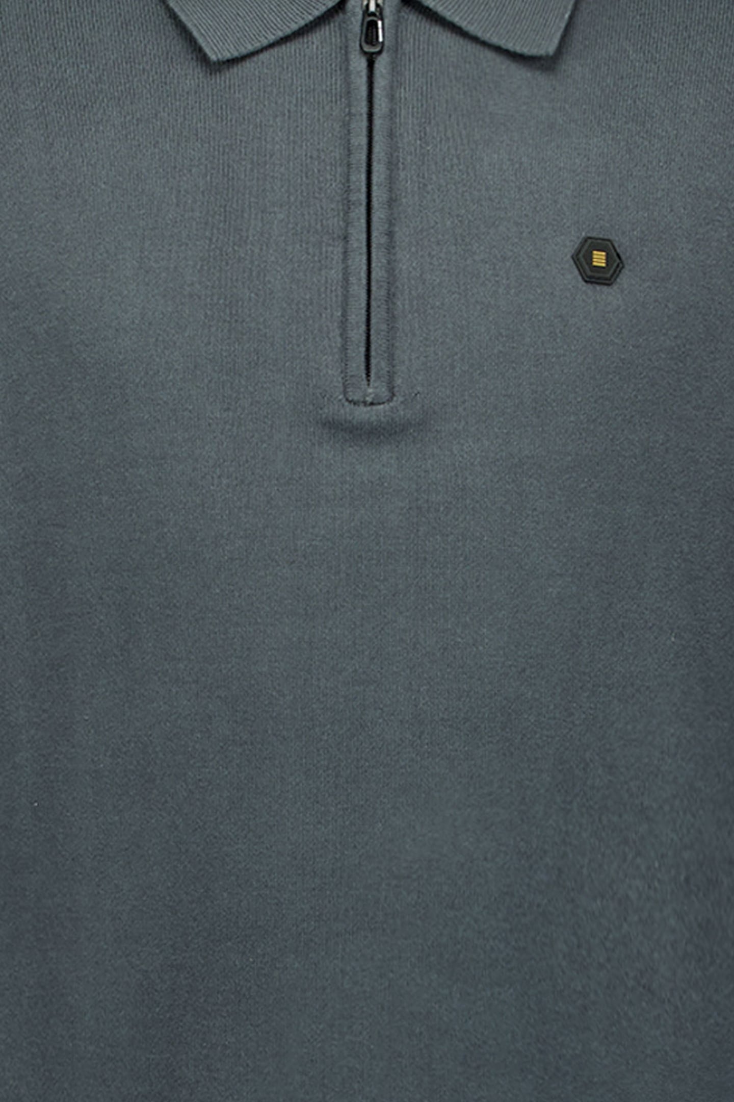 PULLOVER POLO HALF ZIPPER SOLID KNIT DARK STEEL 3