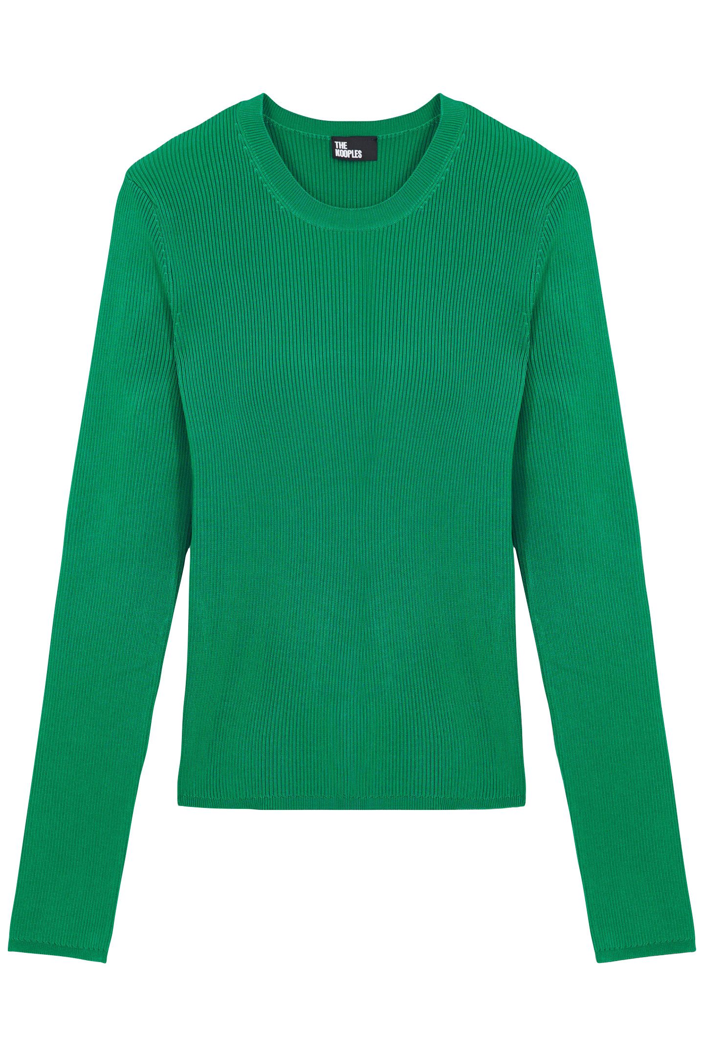ROUND NECK LONG SLEEVE VISCOSE SWEATER GREEN 3