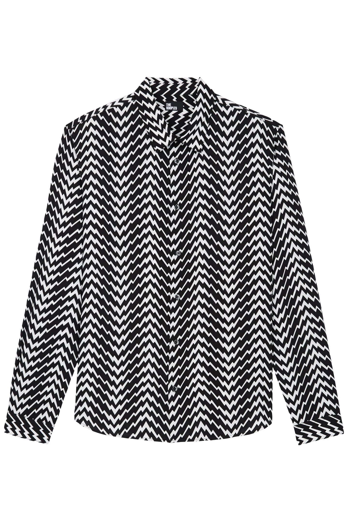 CHEMISE SLIM D BLACK WHITE 1