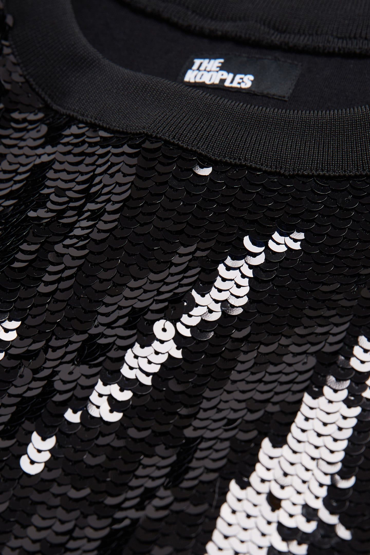 SHORT DRESS DECORATED WITH SEQUINS BLACK 2