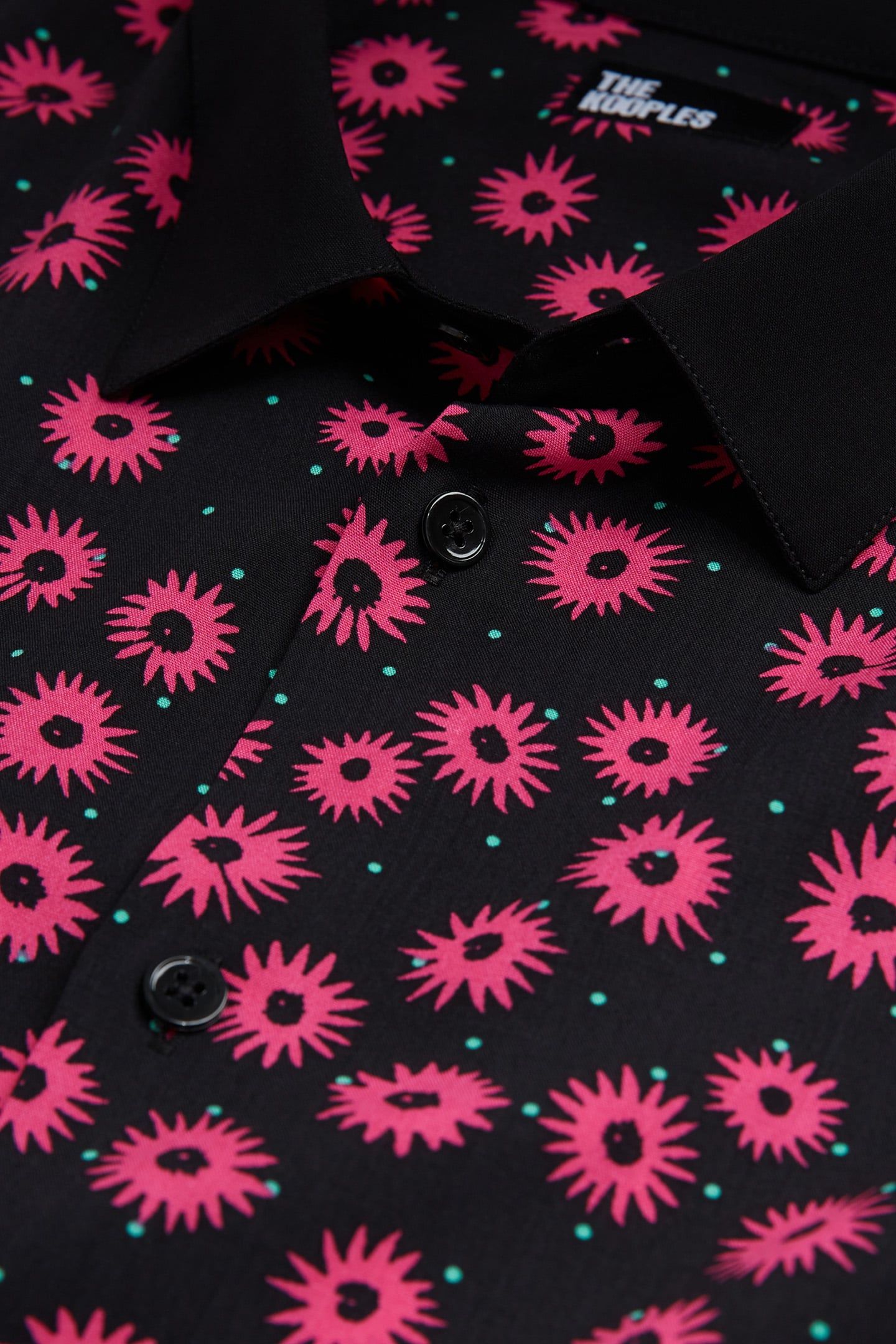 LONG-SLEEVED SHIRT WITH CLASSIC COLLAR BLACK/PINK 2