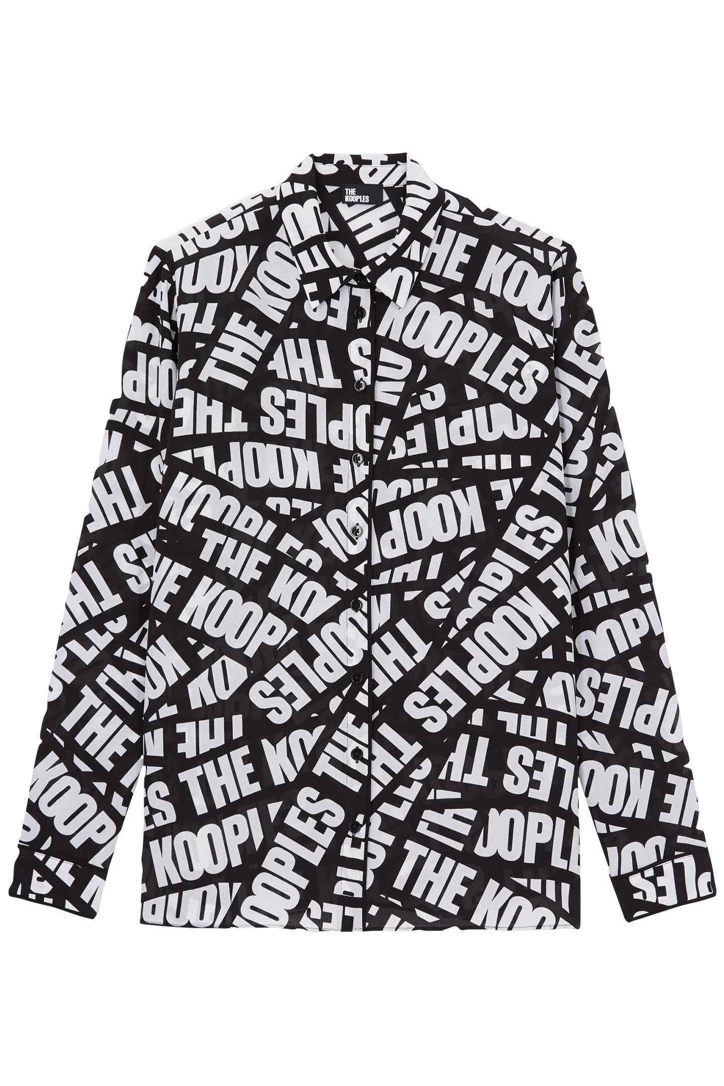 LONG-SLEEVED SHIRT WITH CLASSIC COLLAR BLACK/WHITE 1