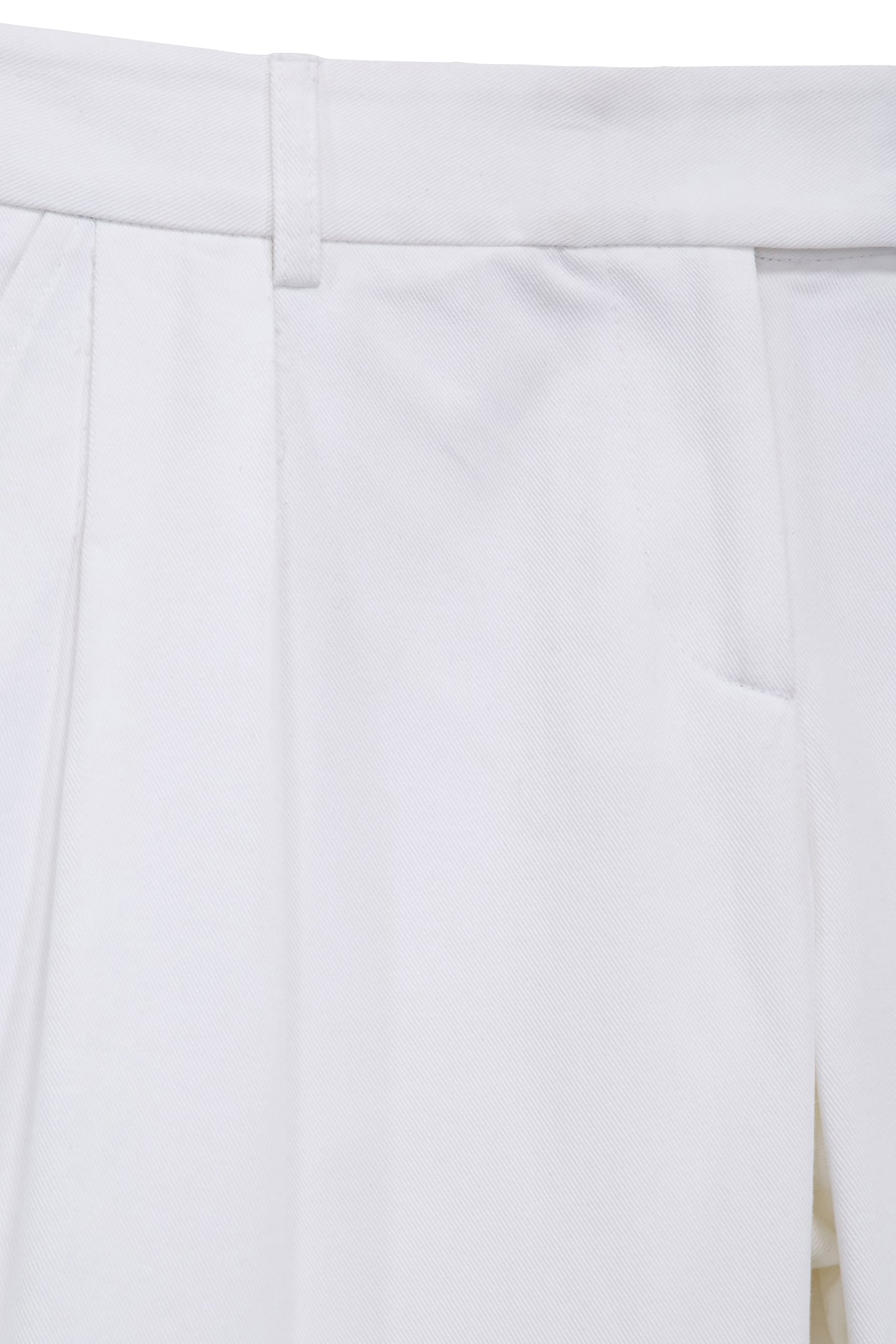 PLEATED TROUSERS WITH TURNS WHITE 6