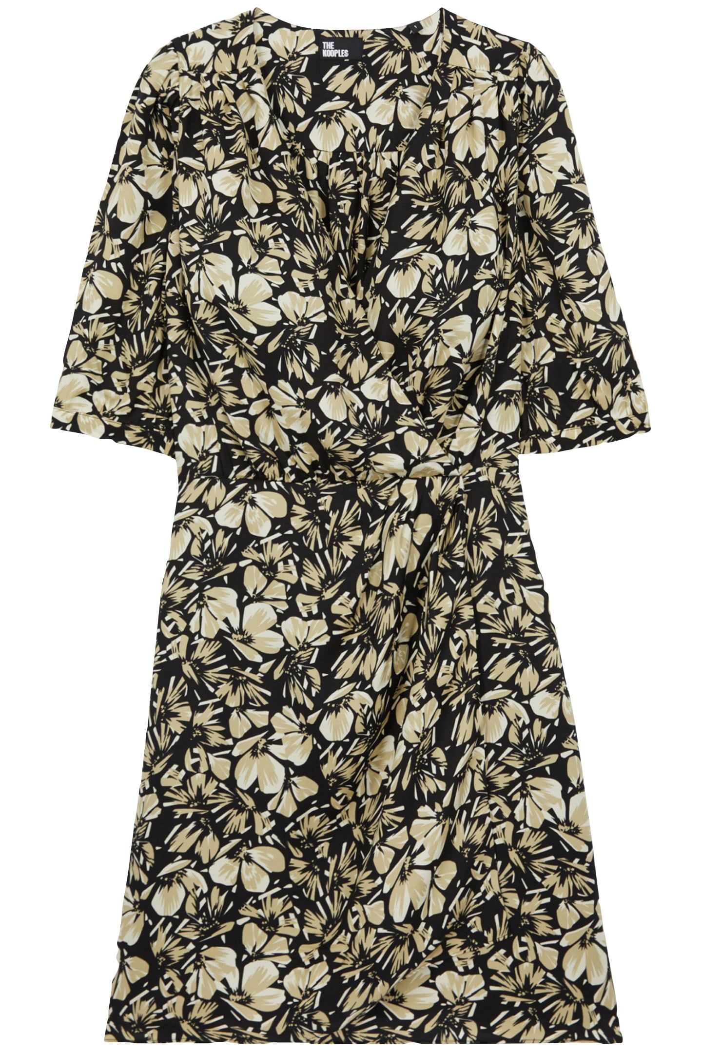 SHORT SLEEVE DRESS BLACK BROWN 4