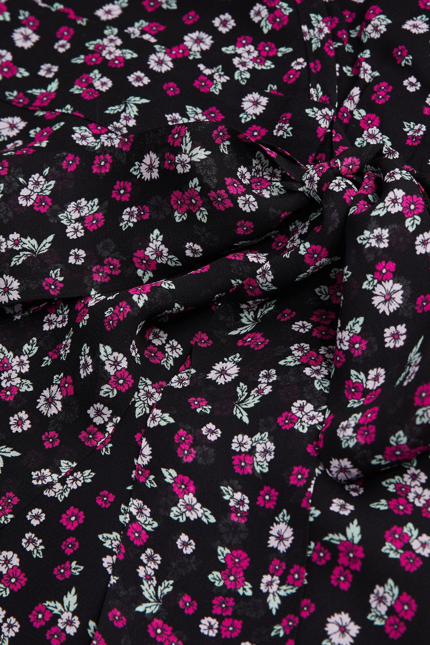 LONG DRESS WITH SHORT SLEEVES BLACK/PINK 7