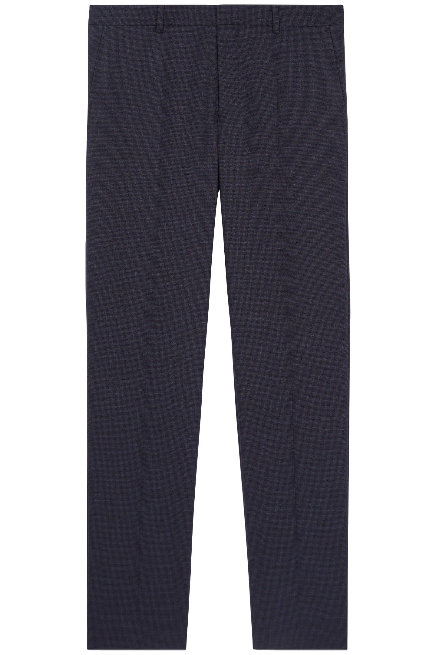 FITTED PLAID SUIT TROUSERS NAVY/BLACK 3