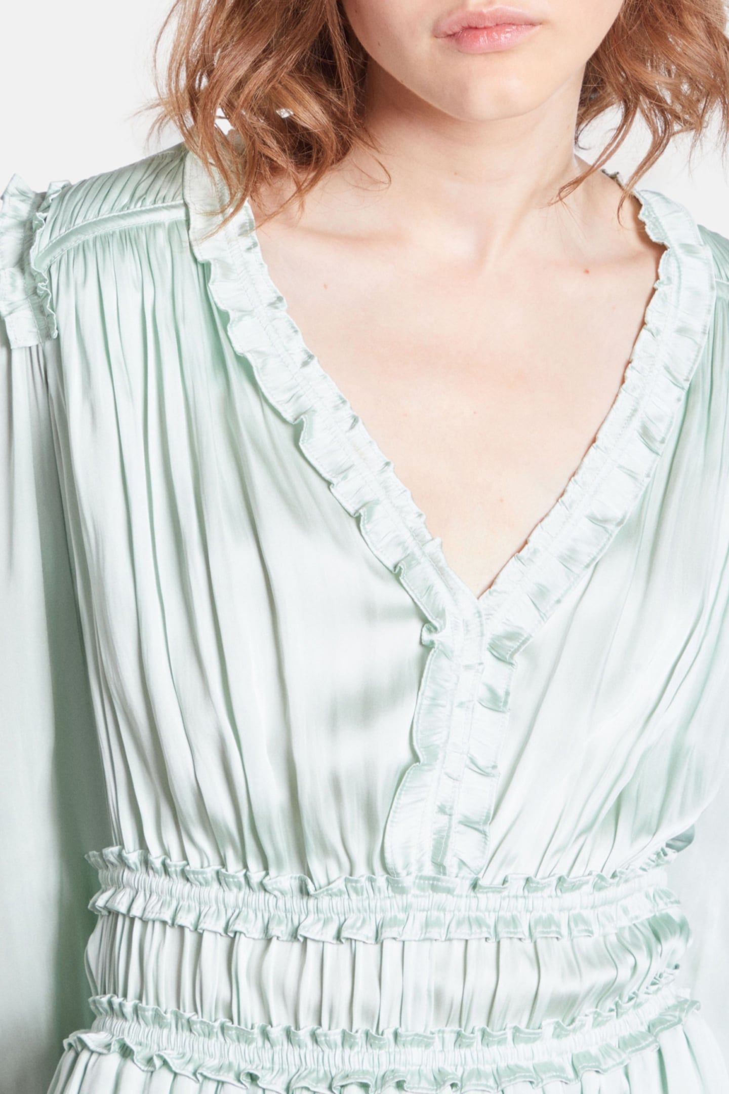SHORT PLEATED DRESS OCEAN 5
