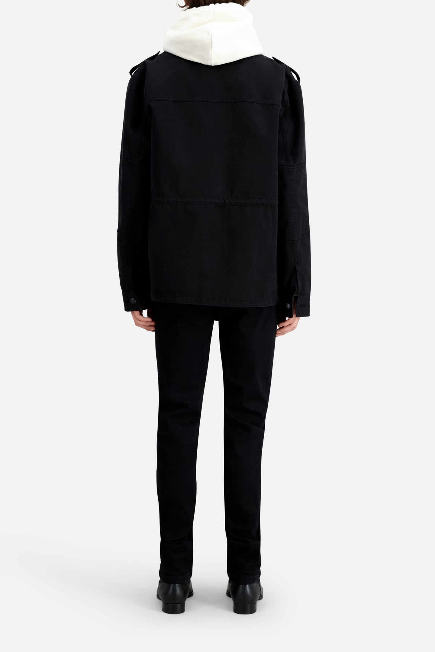 BLACK COTTON JACKET BLACK 3