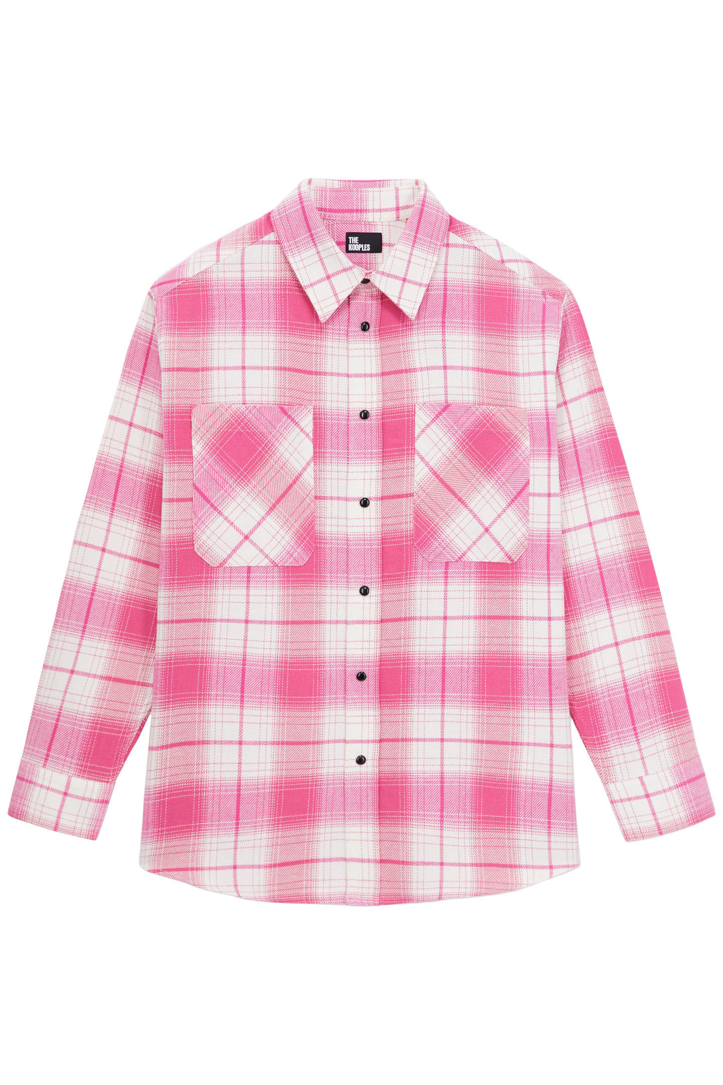 LONG-SLEEVED PLAID SHIRT PINK-WHITE 4