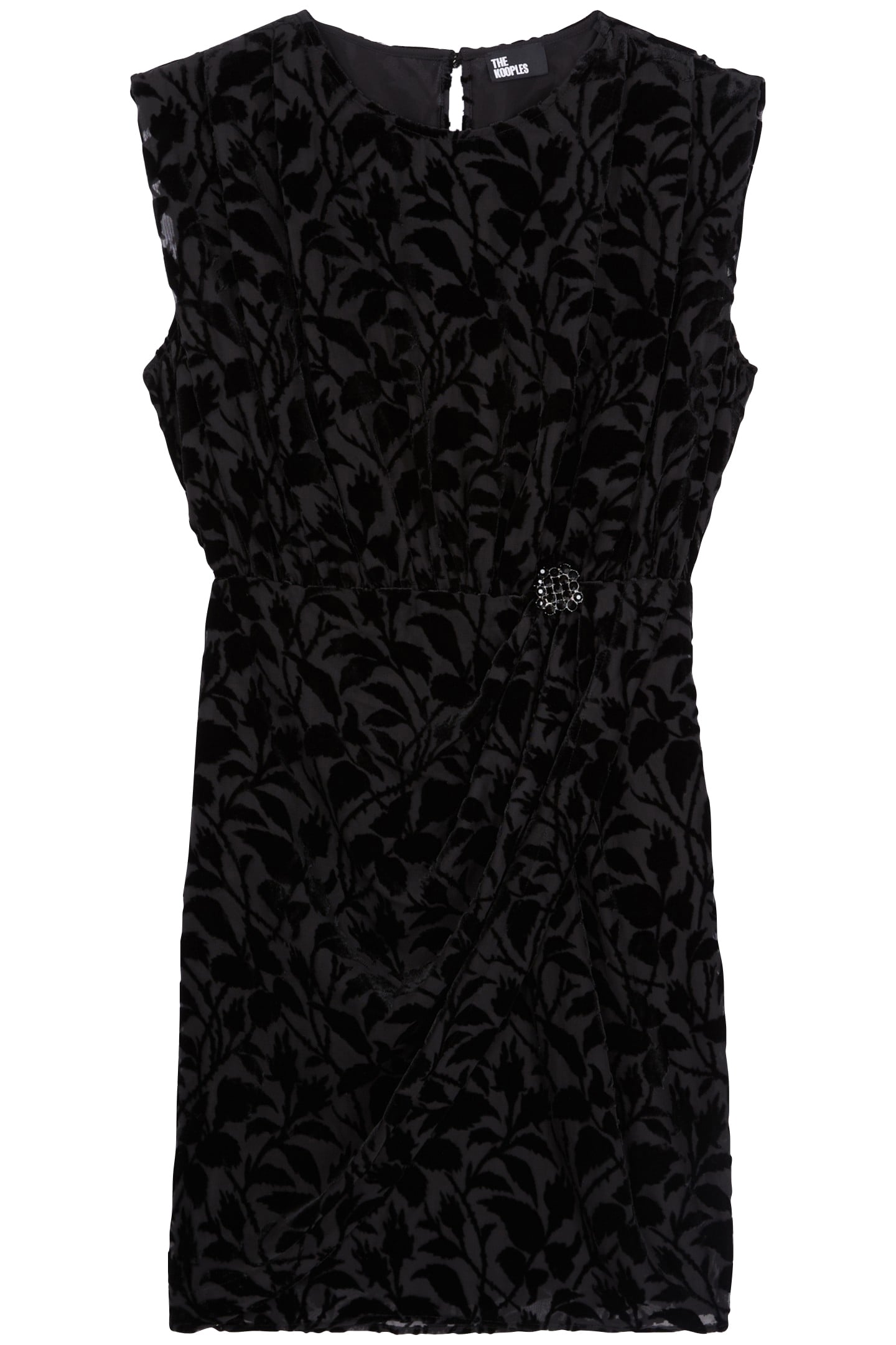 SHORT DRESS ML DRAPED SKIRT BLACK 4