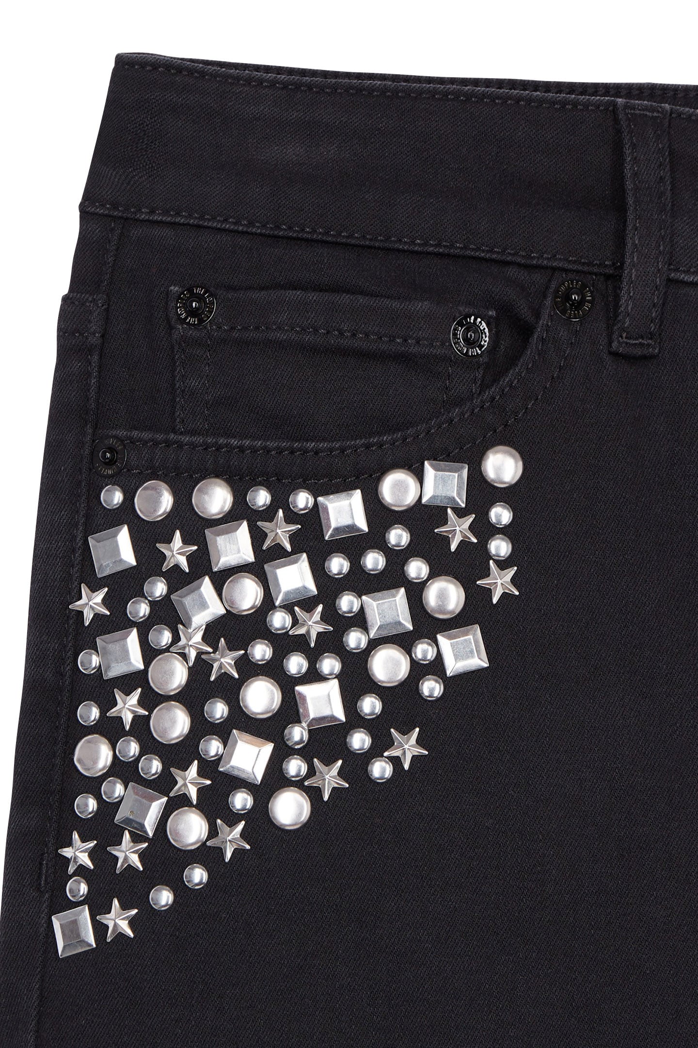 JEANS HOTFIX ON THE WAISTBAND BLACK WASHED 3