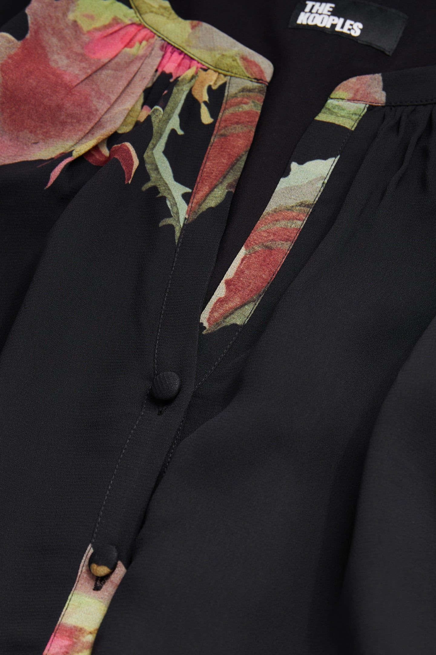 LONG PRINTED DRESS PINK BLACK 5
