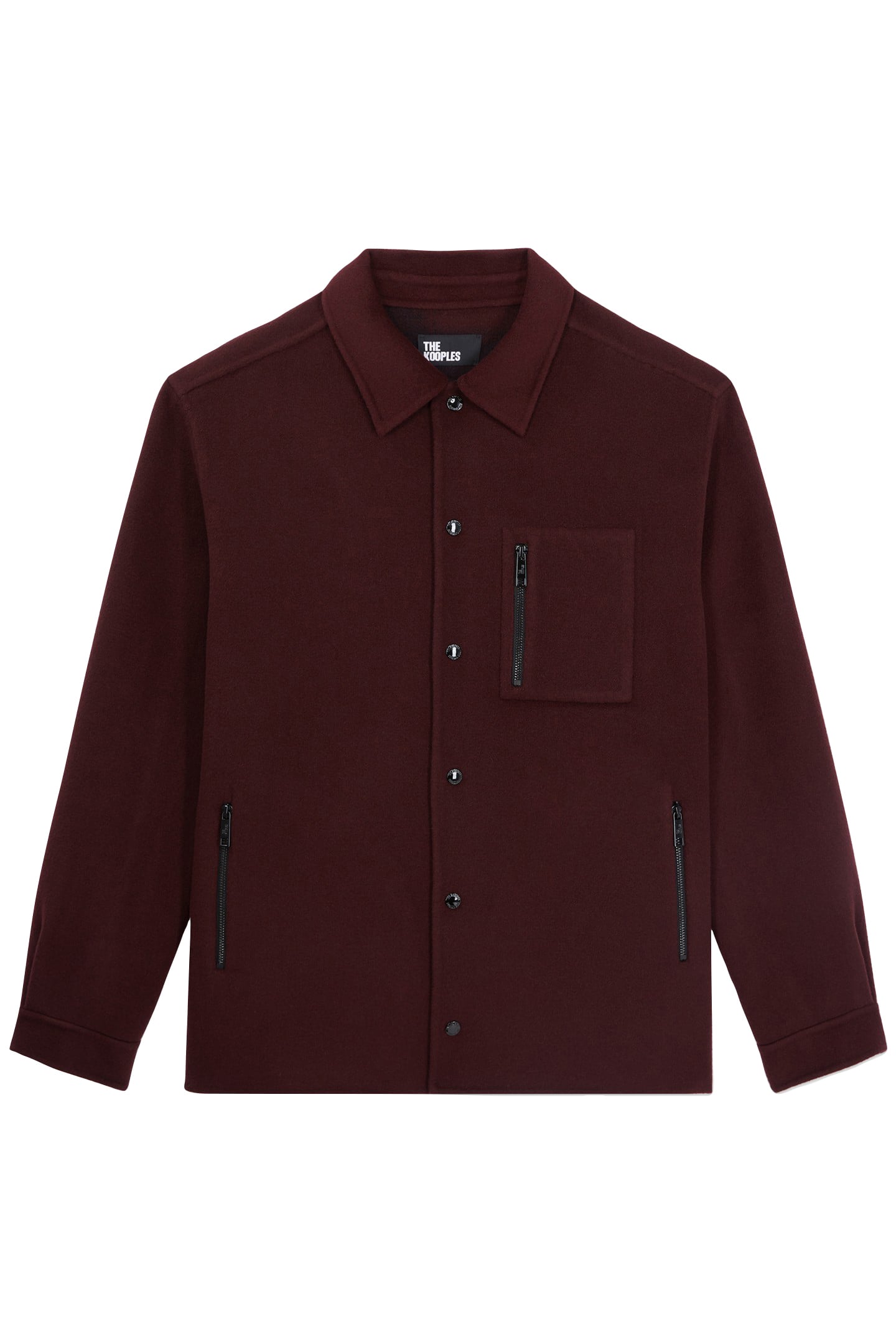 DOUBLE-SIDED WOOL JACKET WITH CHECKED INSIDE BORDEAUX/NAVY 4
