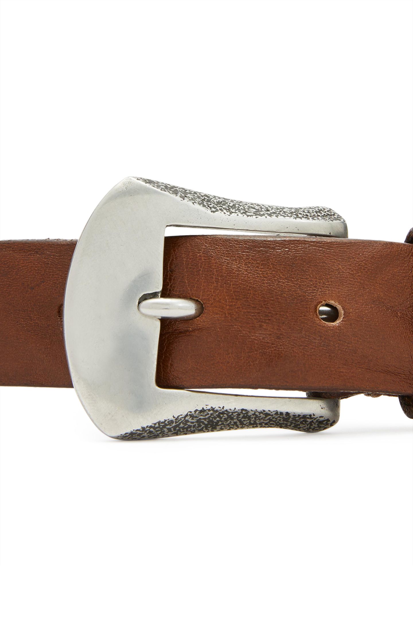 BUCKLE: NOVA JV52- PEWTER- WESTERN BUCKL BROWNSTONE 2