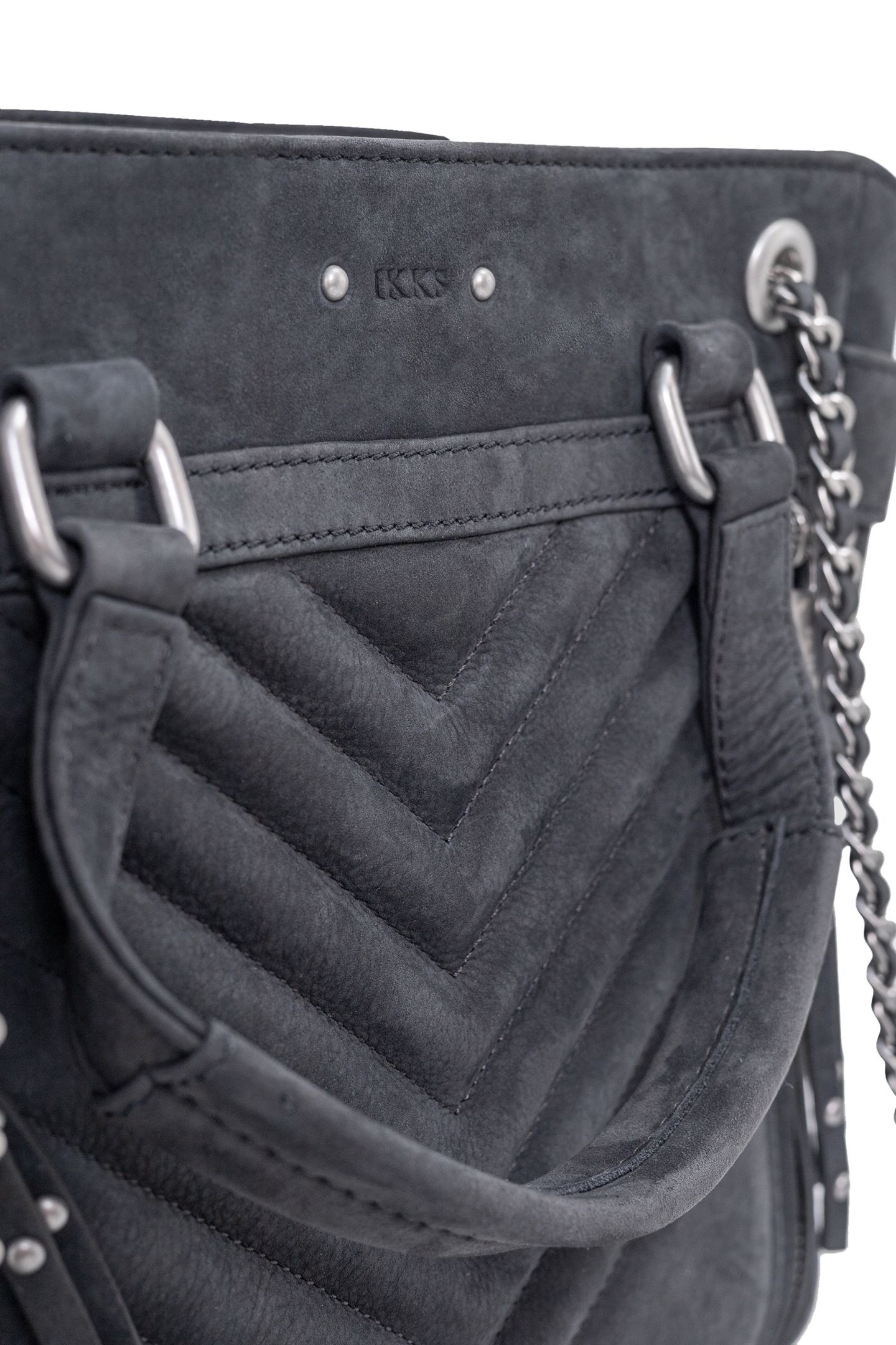 BAG 1440 GREY NUBUCK LEATHER 5