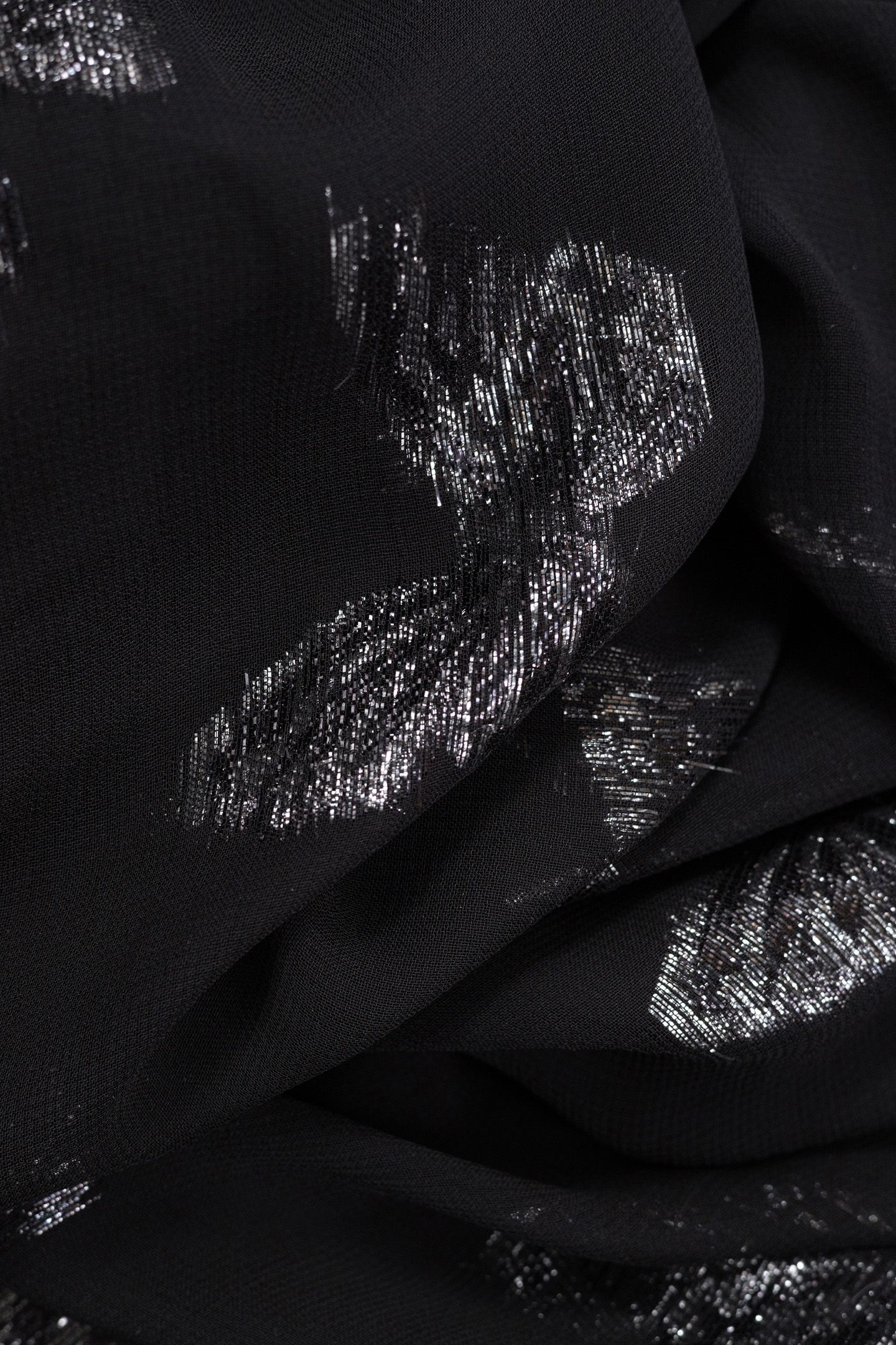 BLACK JACQUARD LUREX BUTTERFLY MAXI DRESS 8