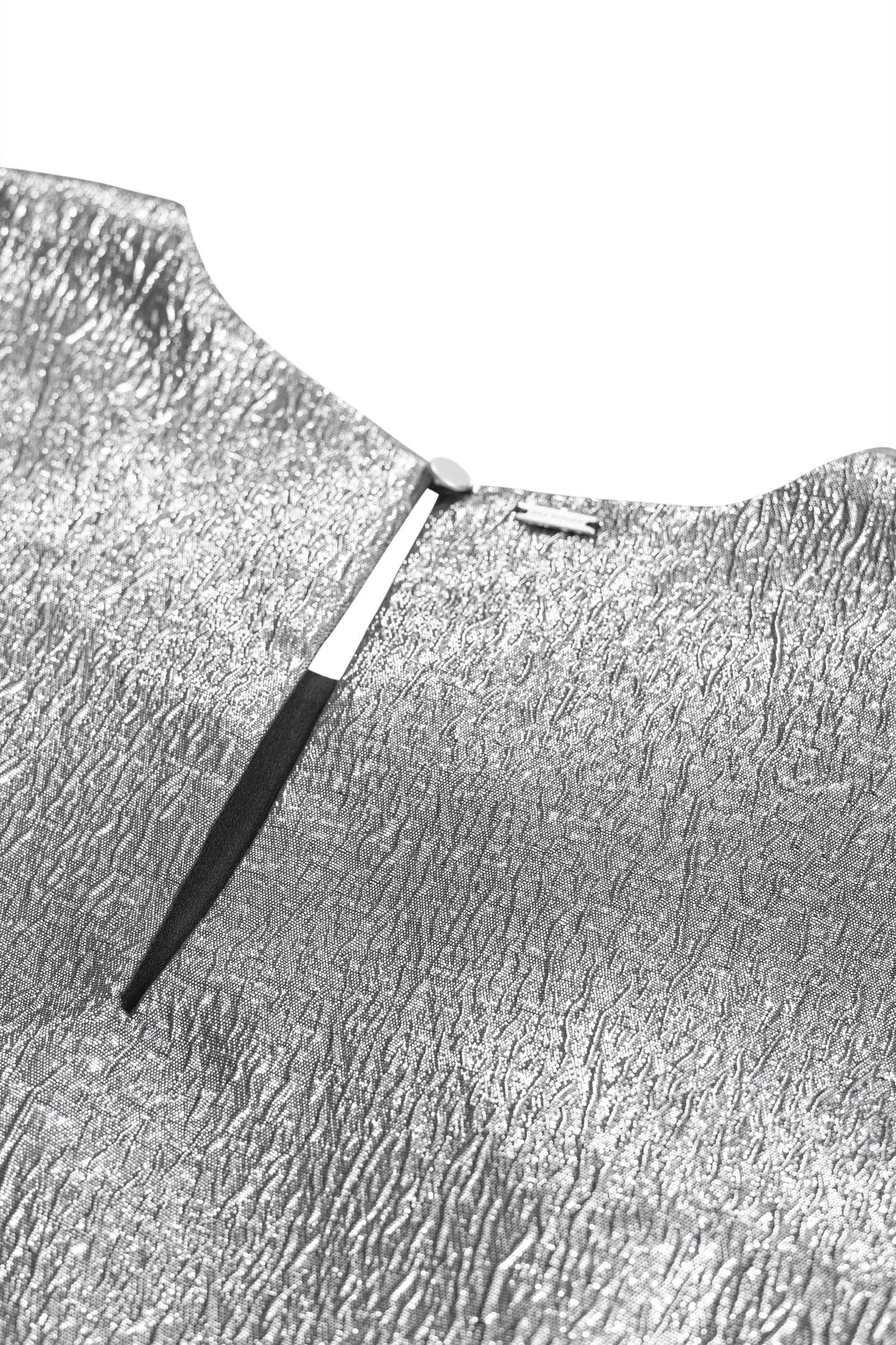 SILVER EMBOSSED FABRIC TOP 3