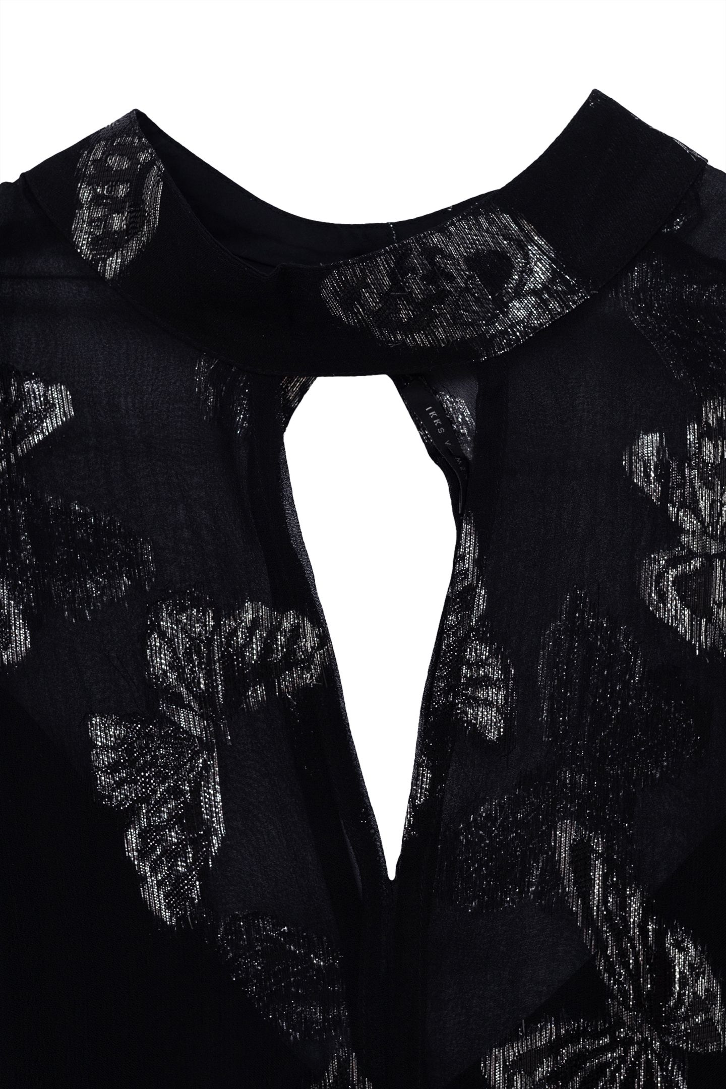 BLACK JACQUARD BUTTERFLY BLOUSE 2