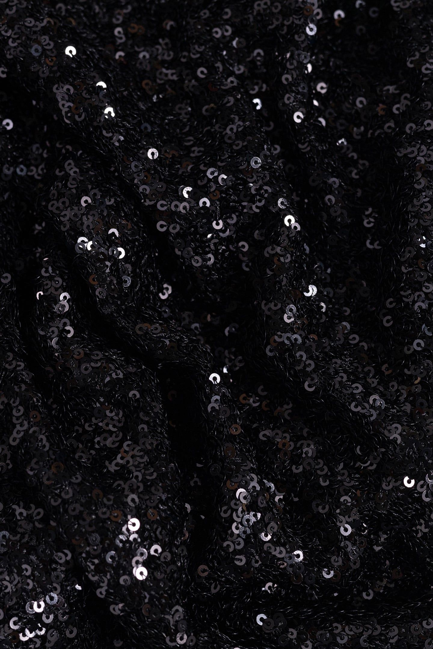 BLACK SEQUIN EMBROIDERY TRUMPET SLEEVE TOP 7