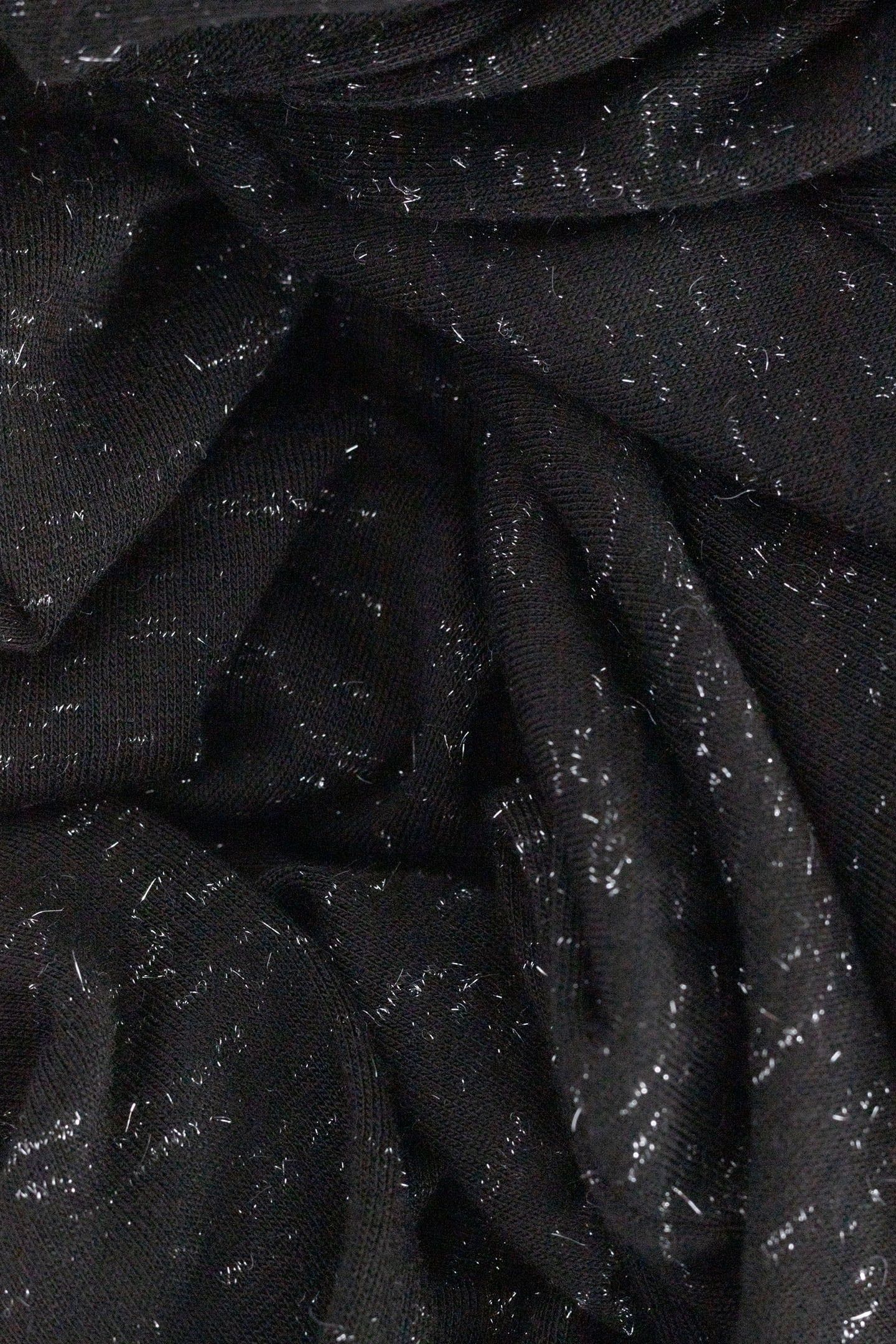 BLACK SEQUINED T-SHIRT WITH JEWELLED SHOULDER STRAPS 3