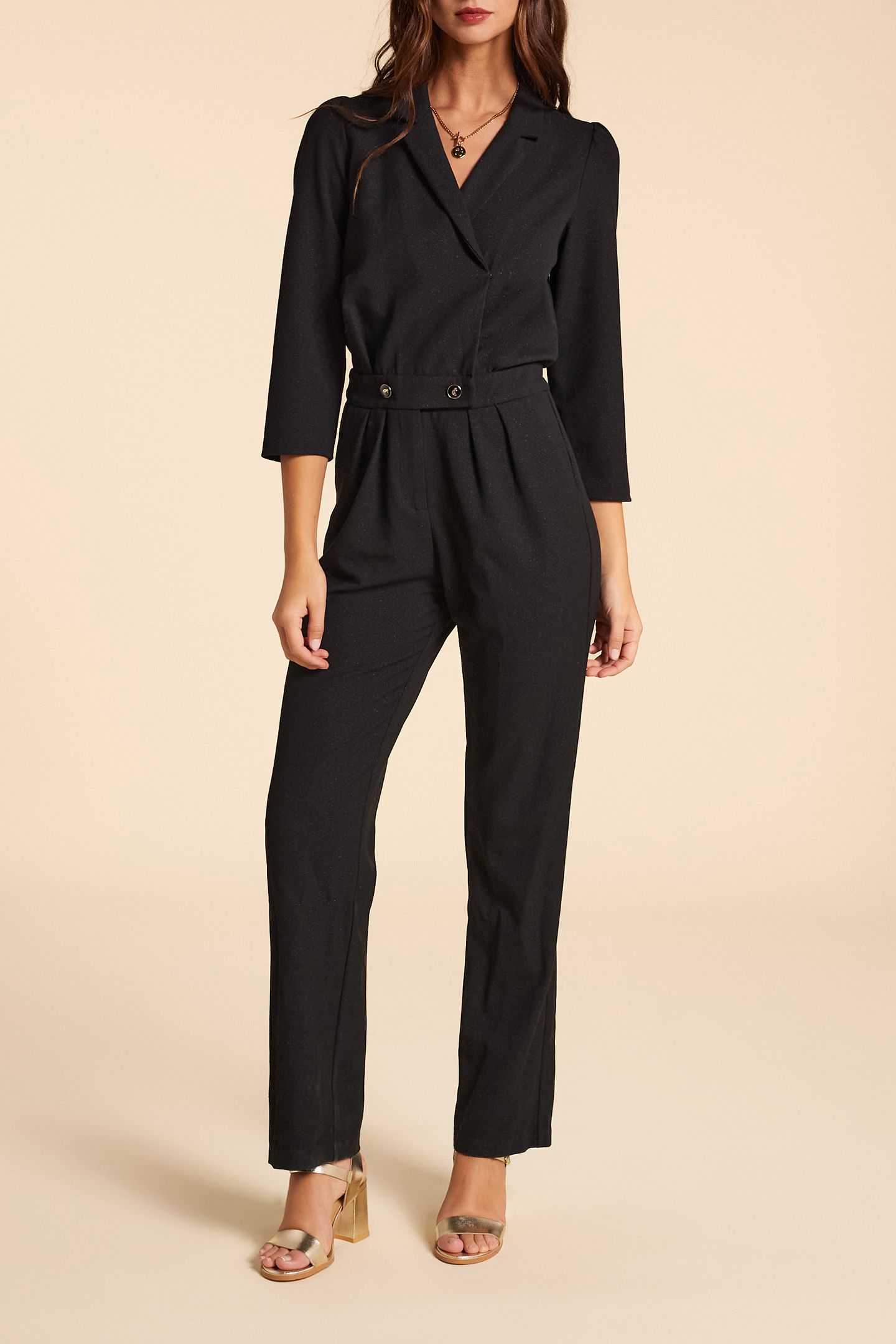 BLACK SEQUINED JUMPSUIT 1