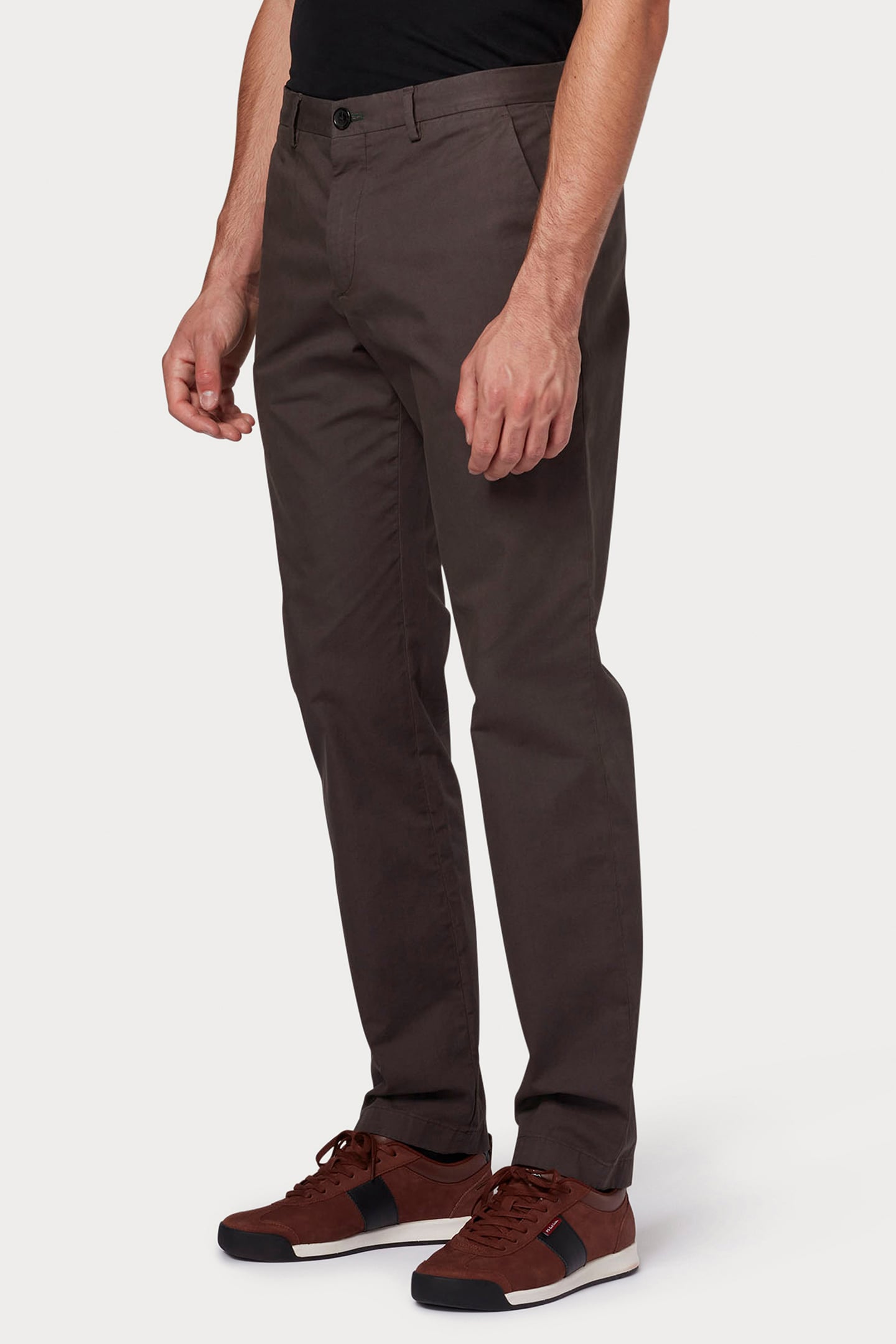 SLIM FIT CLEAN CHINO DARK TAUPE 3