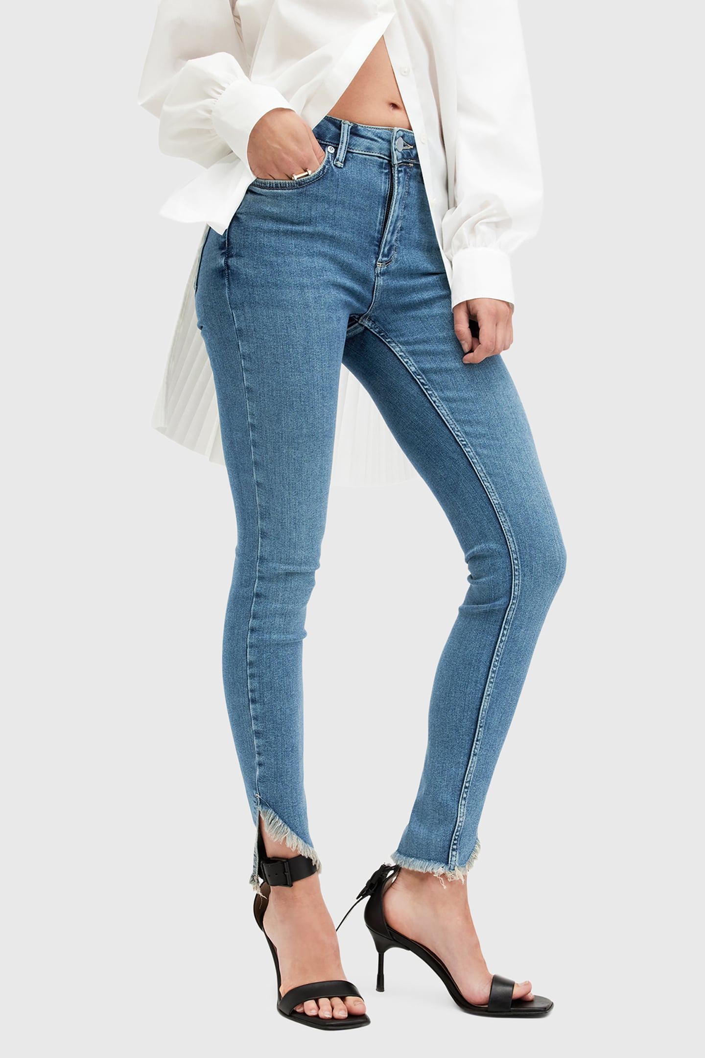 DAX ASYM HEM JEAN HUNTER BLUE 3